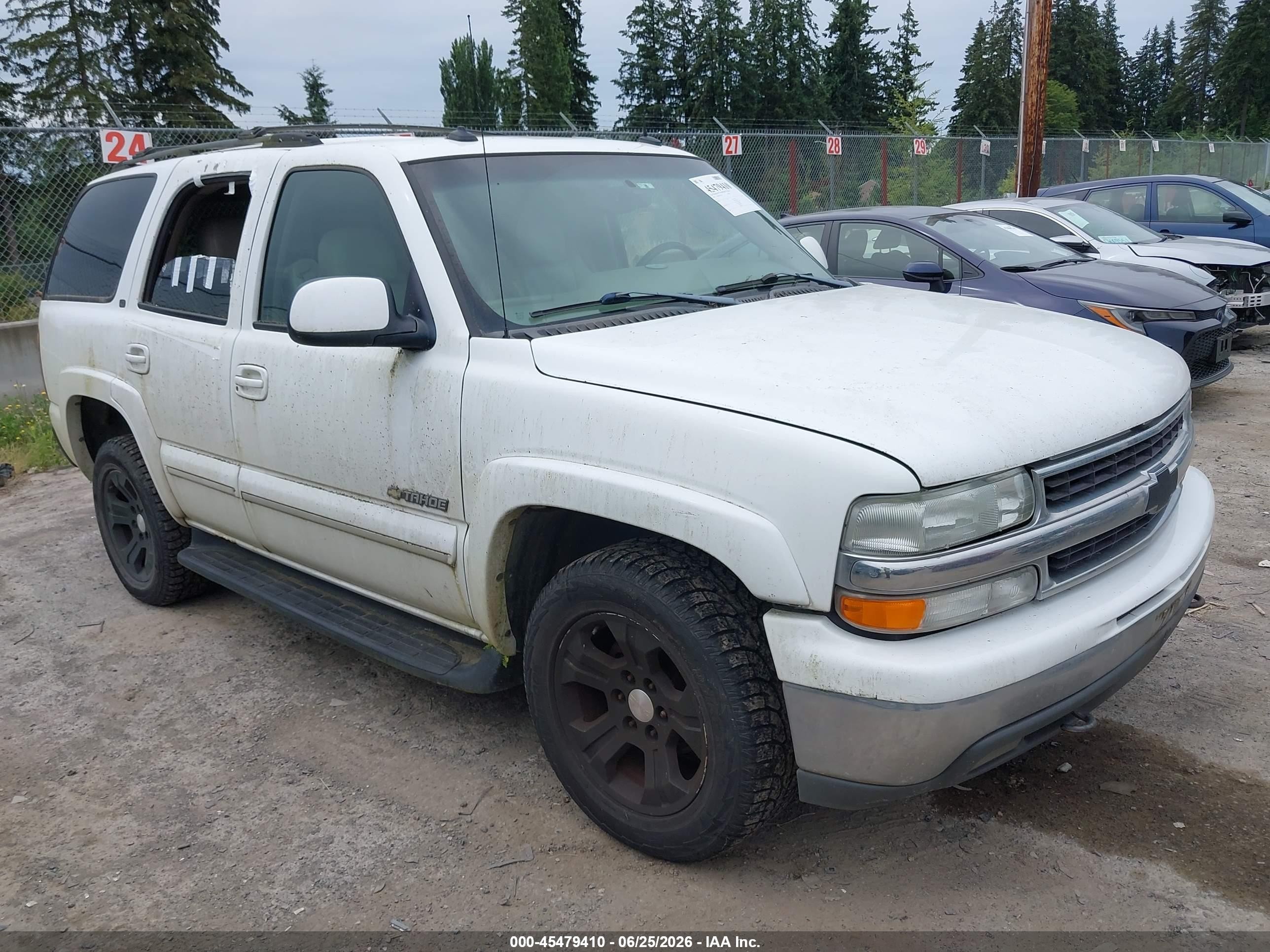 2003 Chevrolet Tahoe Lt White vin: 1GNEK13Z33R188598
