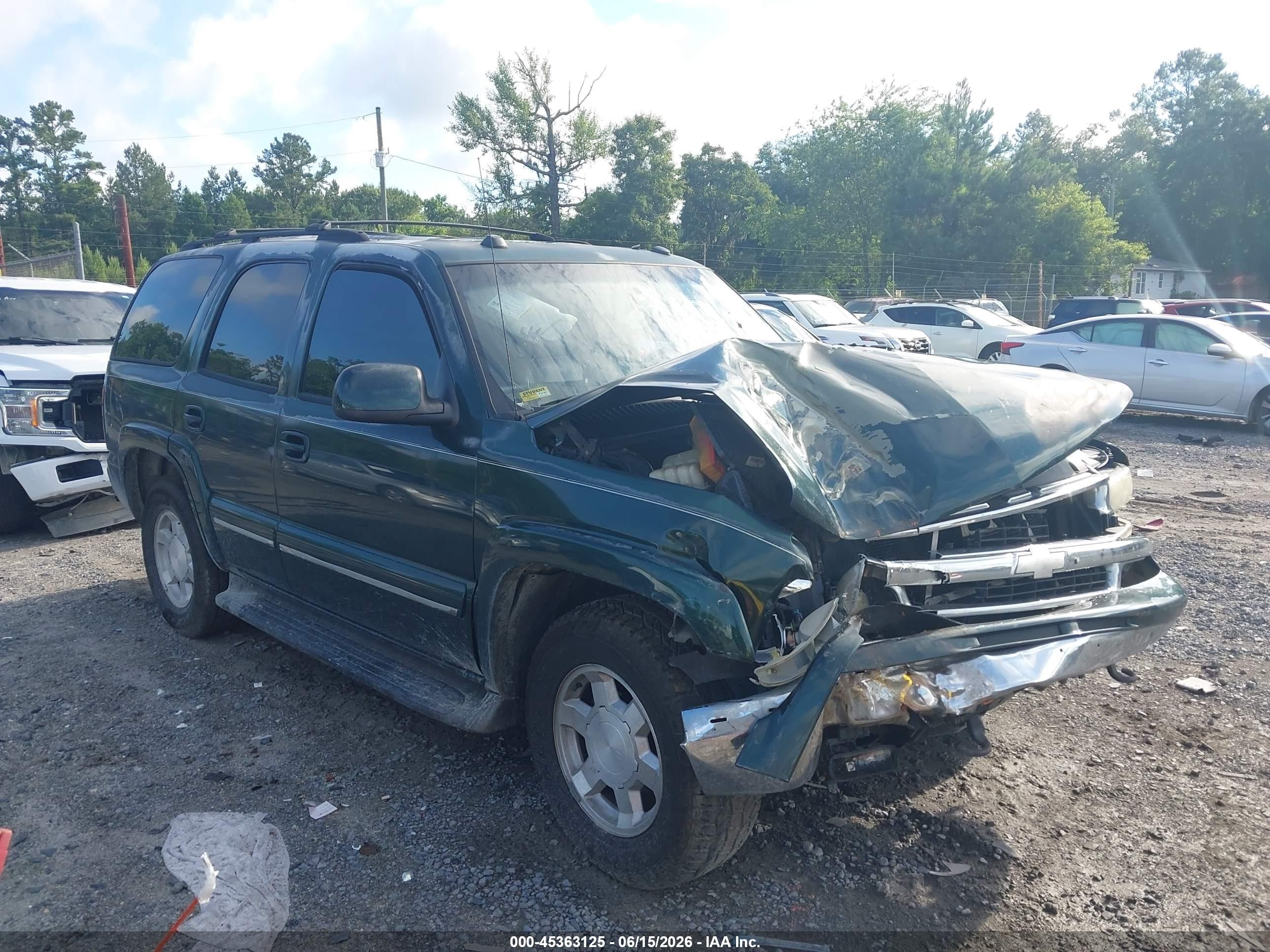 2004 Chevrolet Tahoe Lt Green vin: 1GNEK13Z34J109530