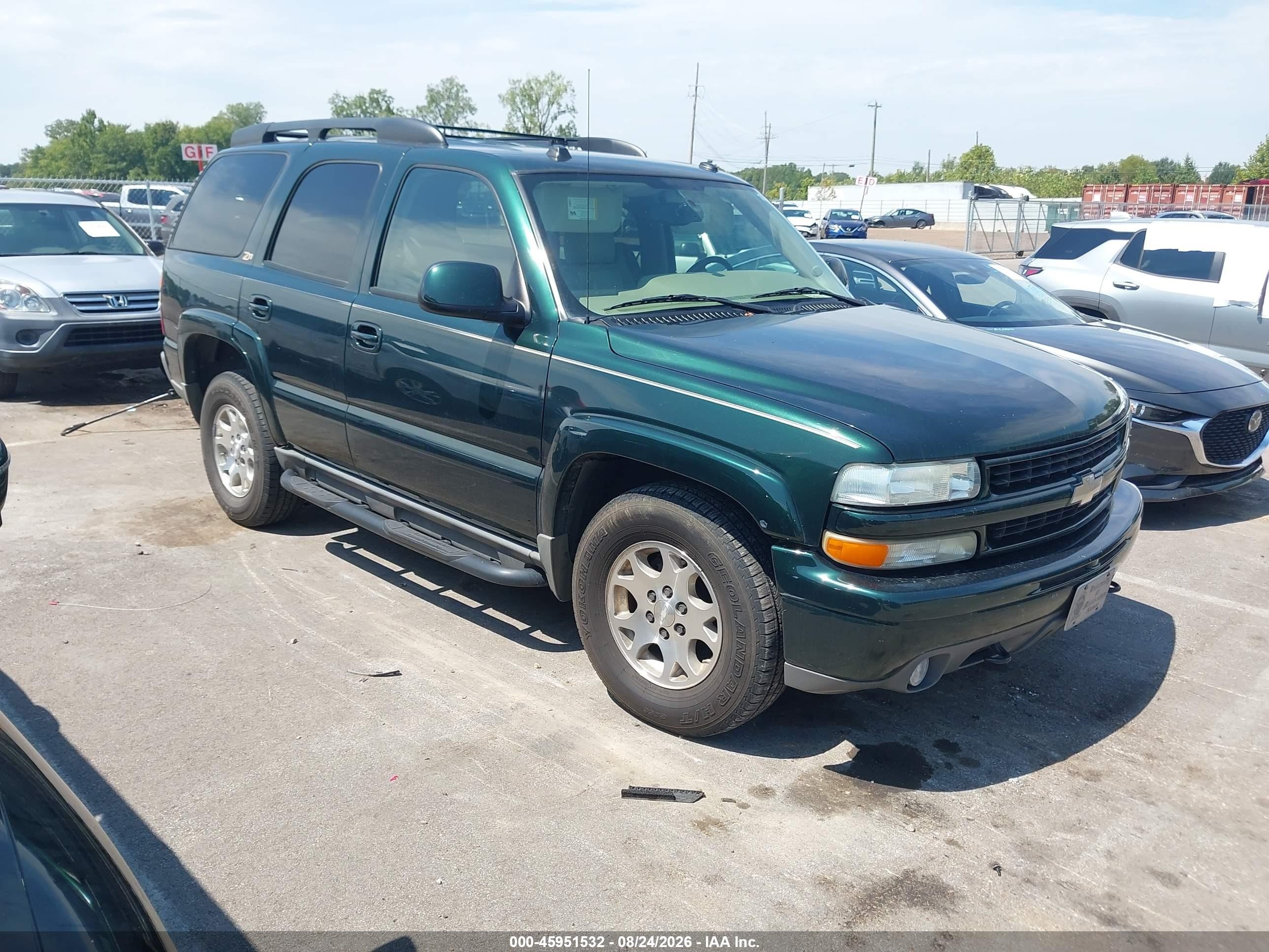 2004 Chevrolet Tahoe Z71 Green vin: 1GNEK13Z34R140259