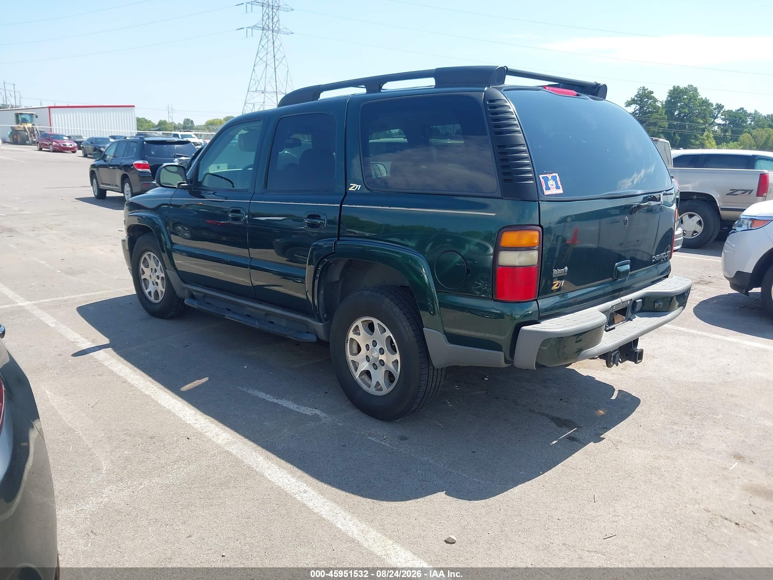 2004 Chevrolet Tahoe Z71 Green vin: 1GNEK13Z34R140259