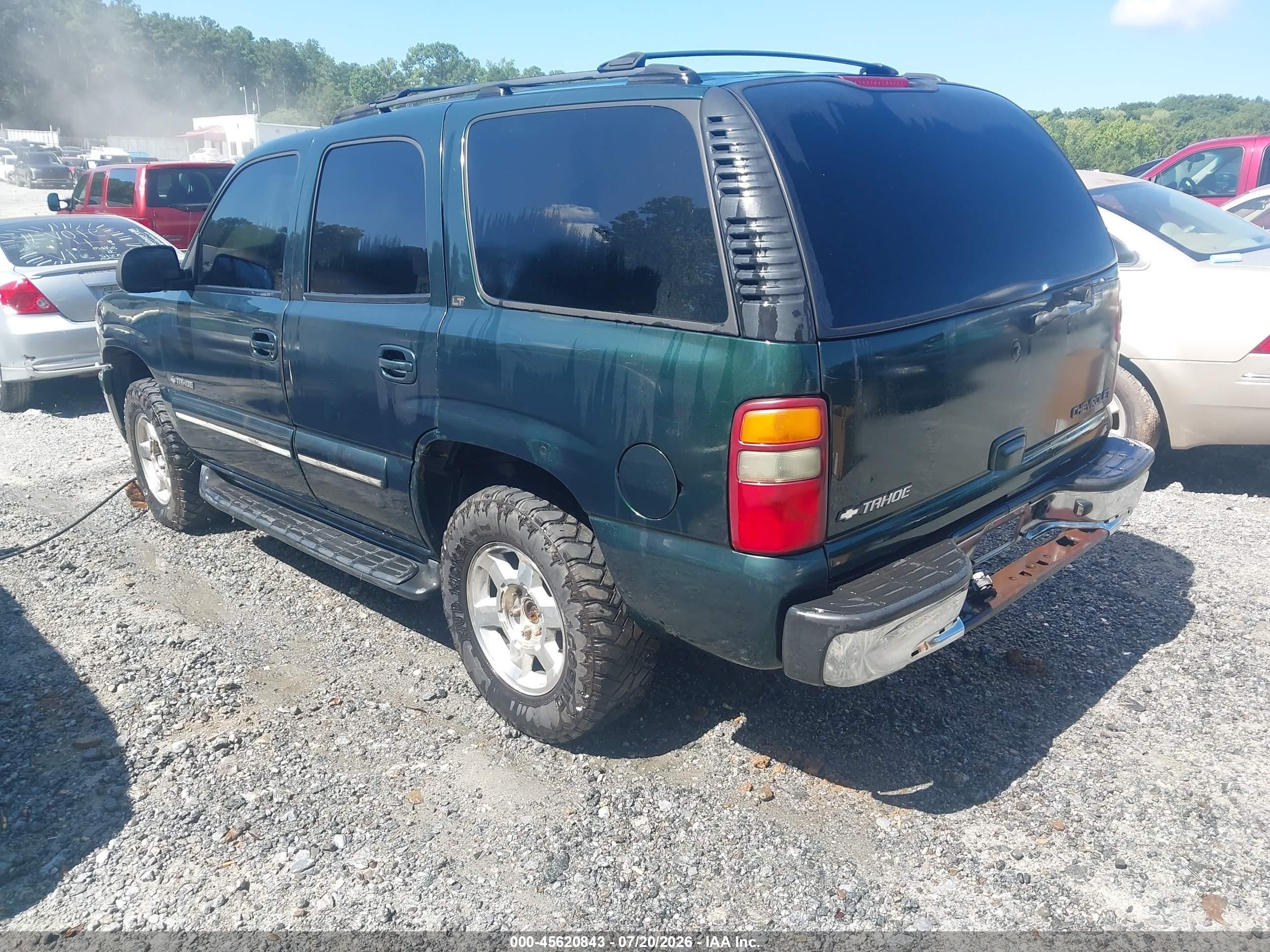 2002 Chevrolet Tahoe Lt Green vin: 1GNEK13Z42J277951