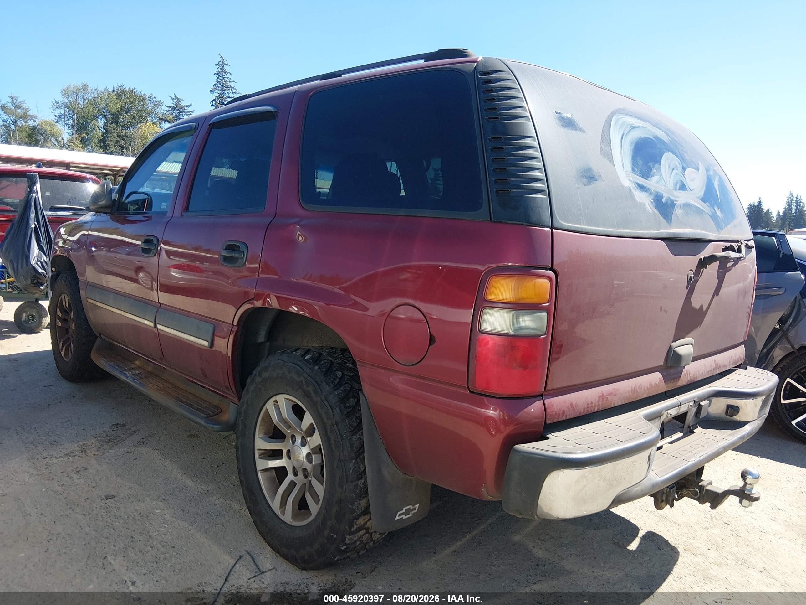2003 Chevrolet Tahoe Ls Red vin: 1GNEK13Z43J214060