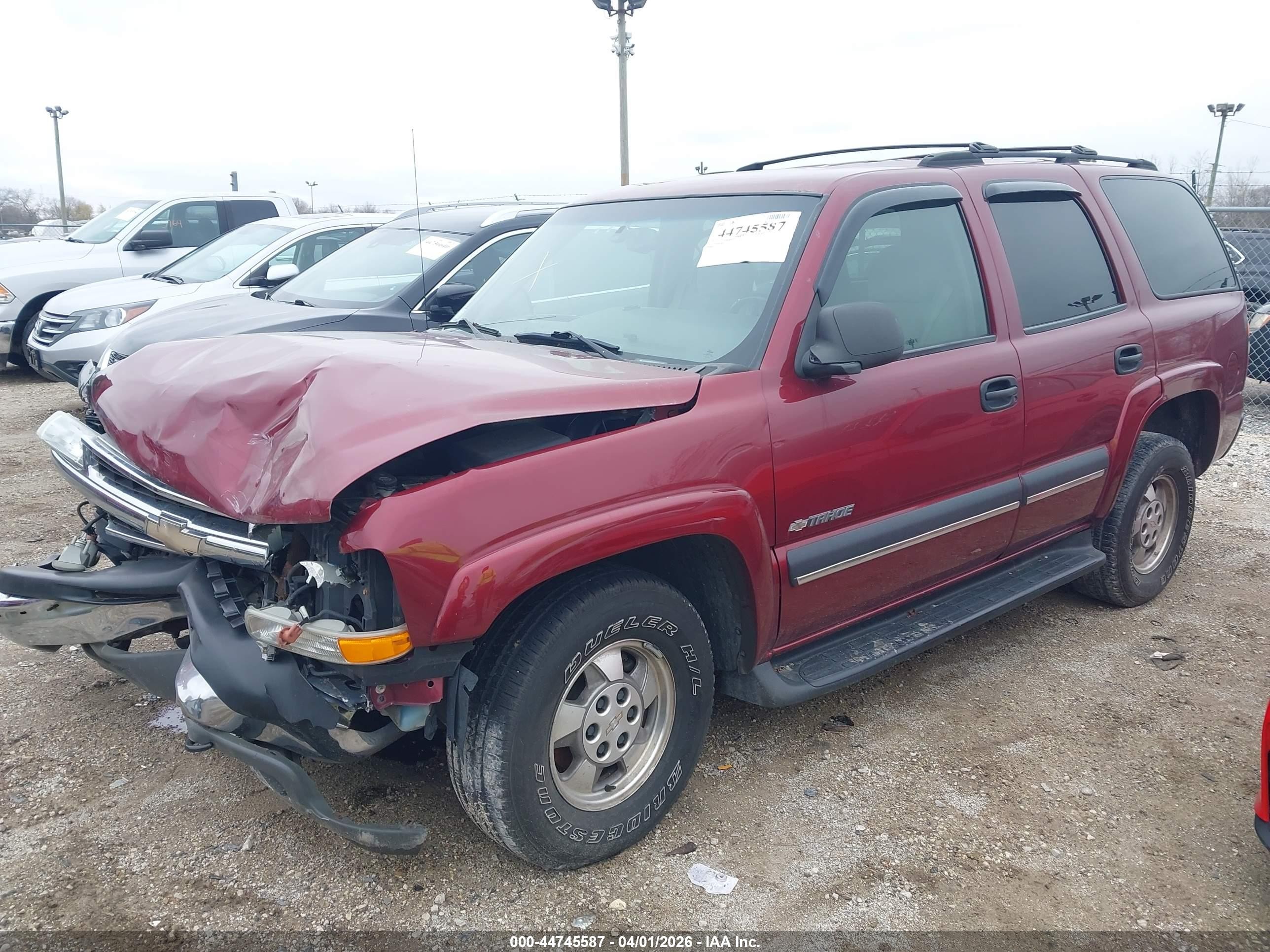 2003 Chevrolet Tahoe Ls Maroon vin: 1GNEK13Z43J236107