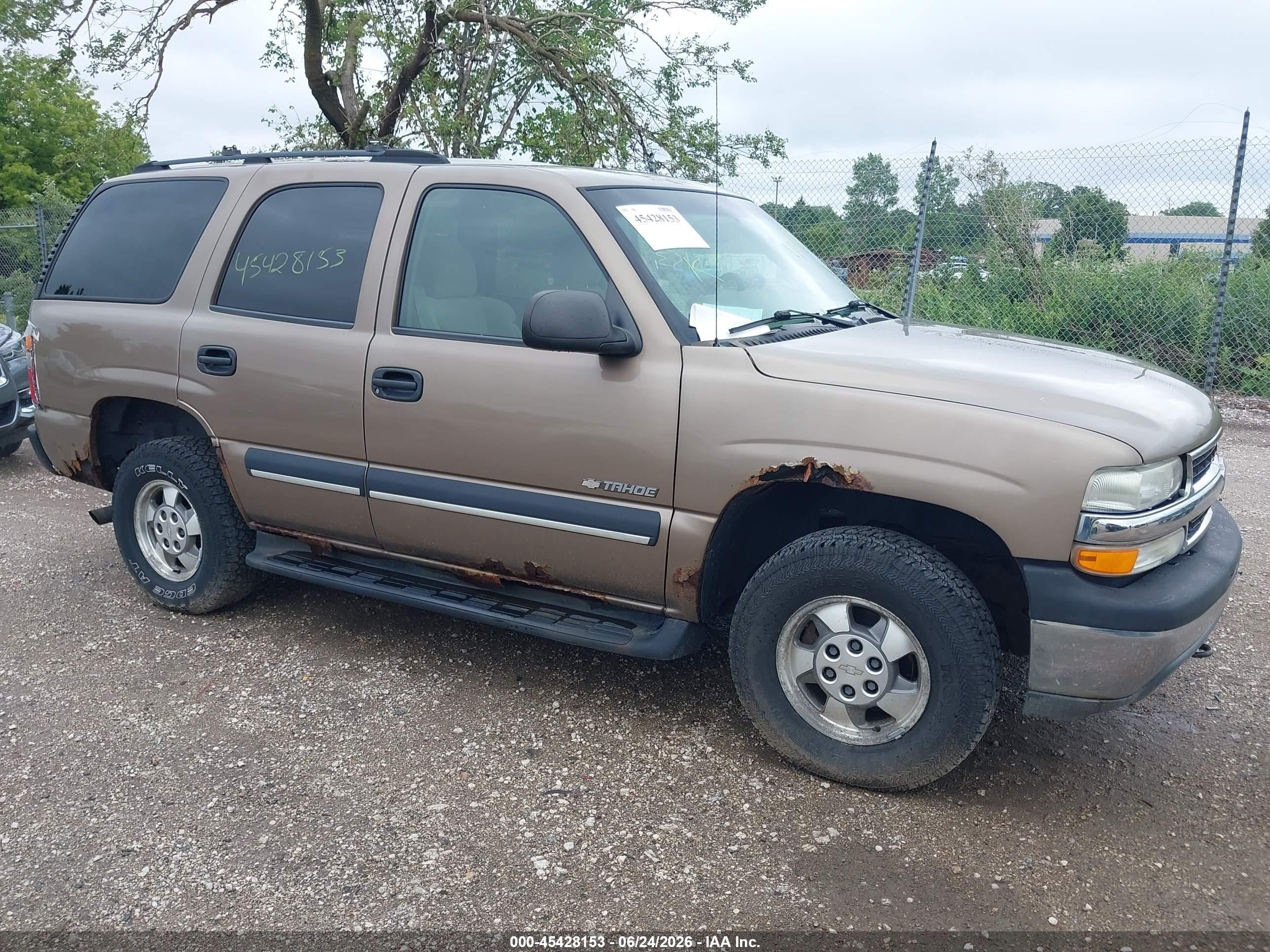 2003 Chevrolet Tahoe Ls Brown vin: 1GNEK13Z43J312828