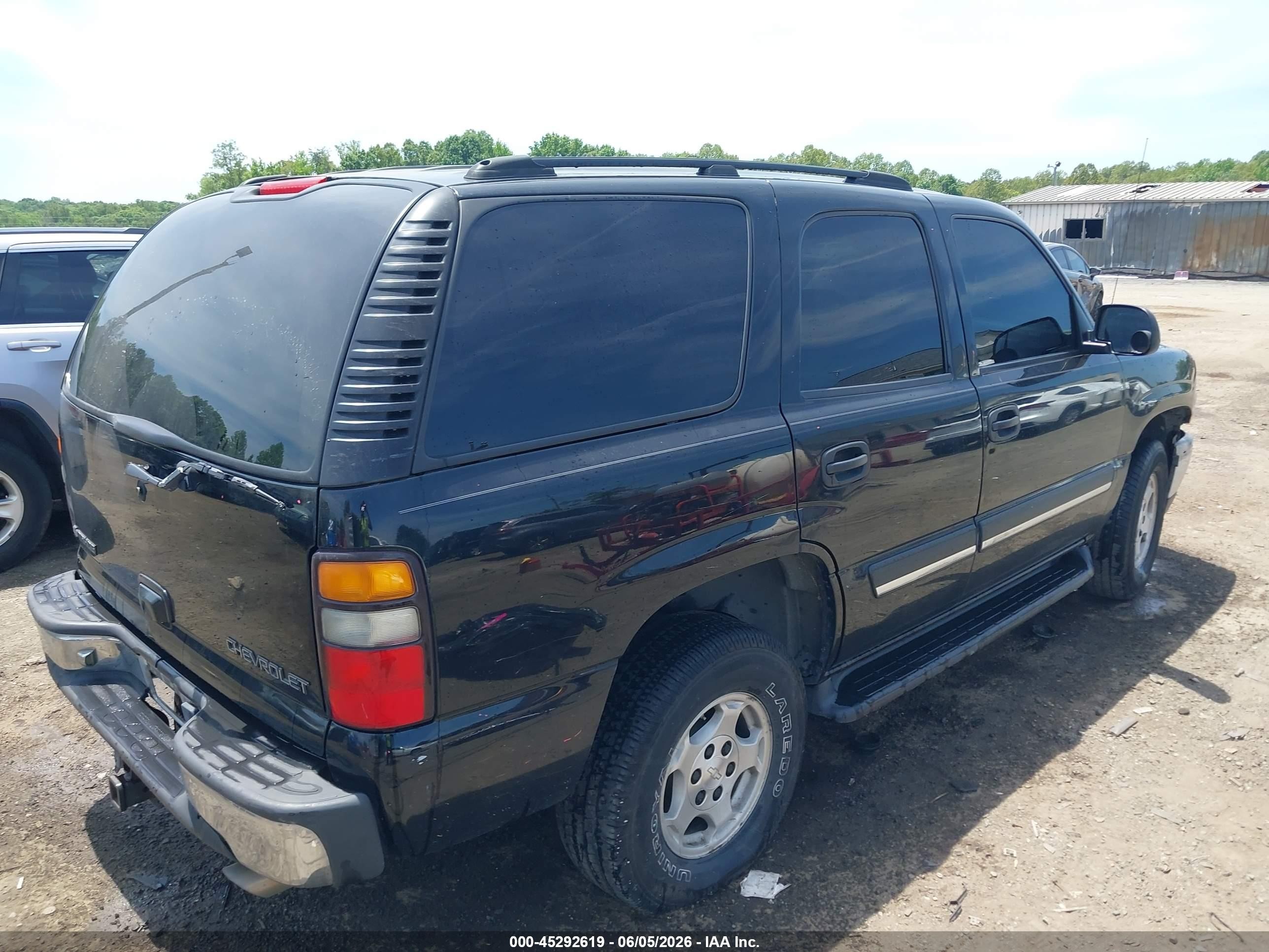 2005 Chevrolet Tahoe Ls Black vin: 1GNEK13Z45R225404