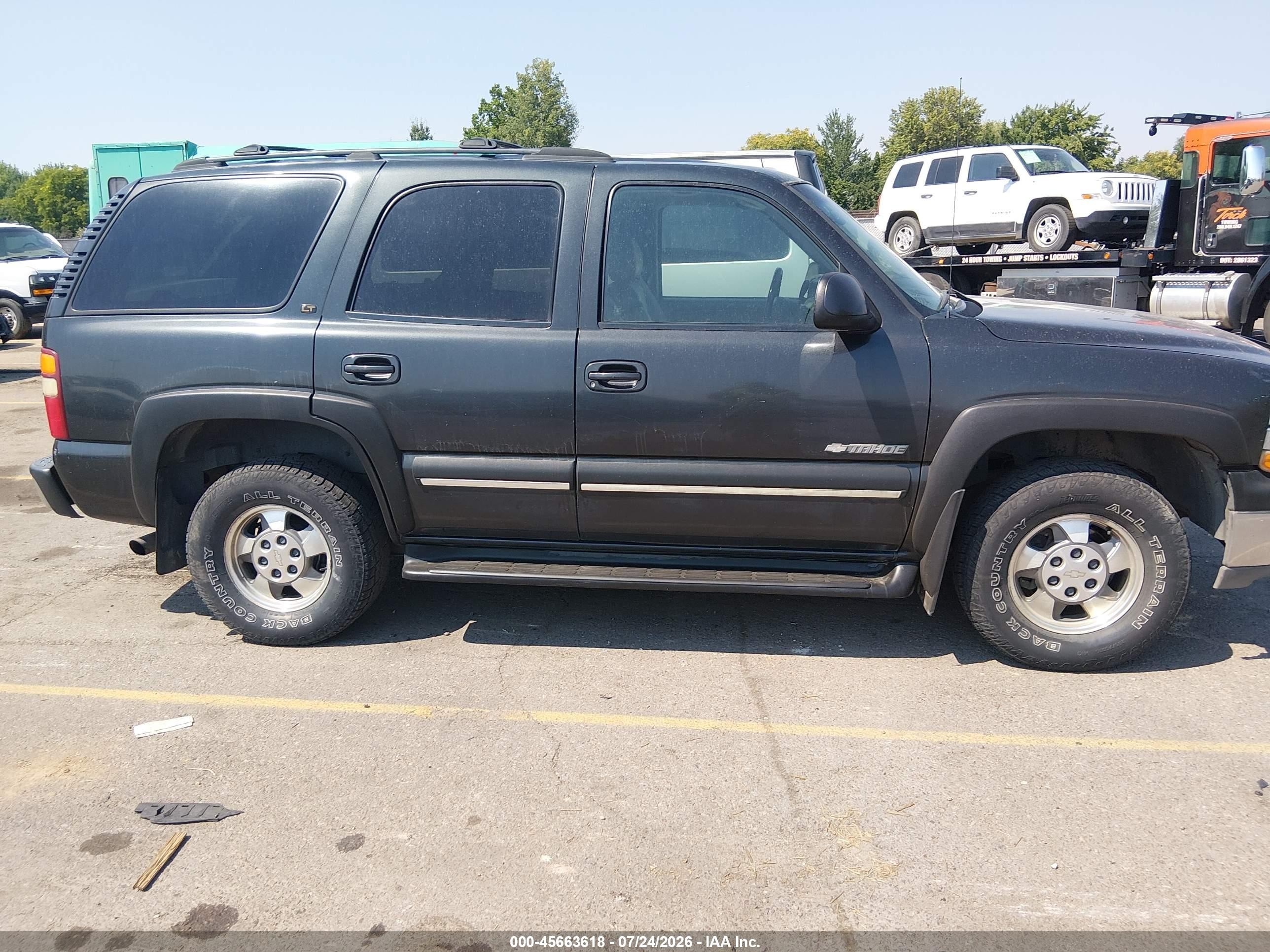 2003 Chevrolet Tahoe Lt Black vin: 1GNEK13Z53R158227