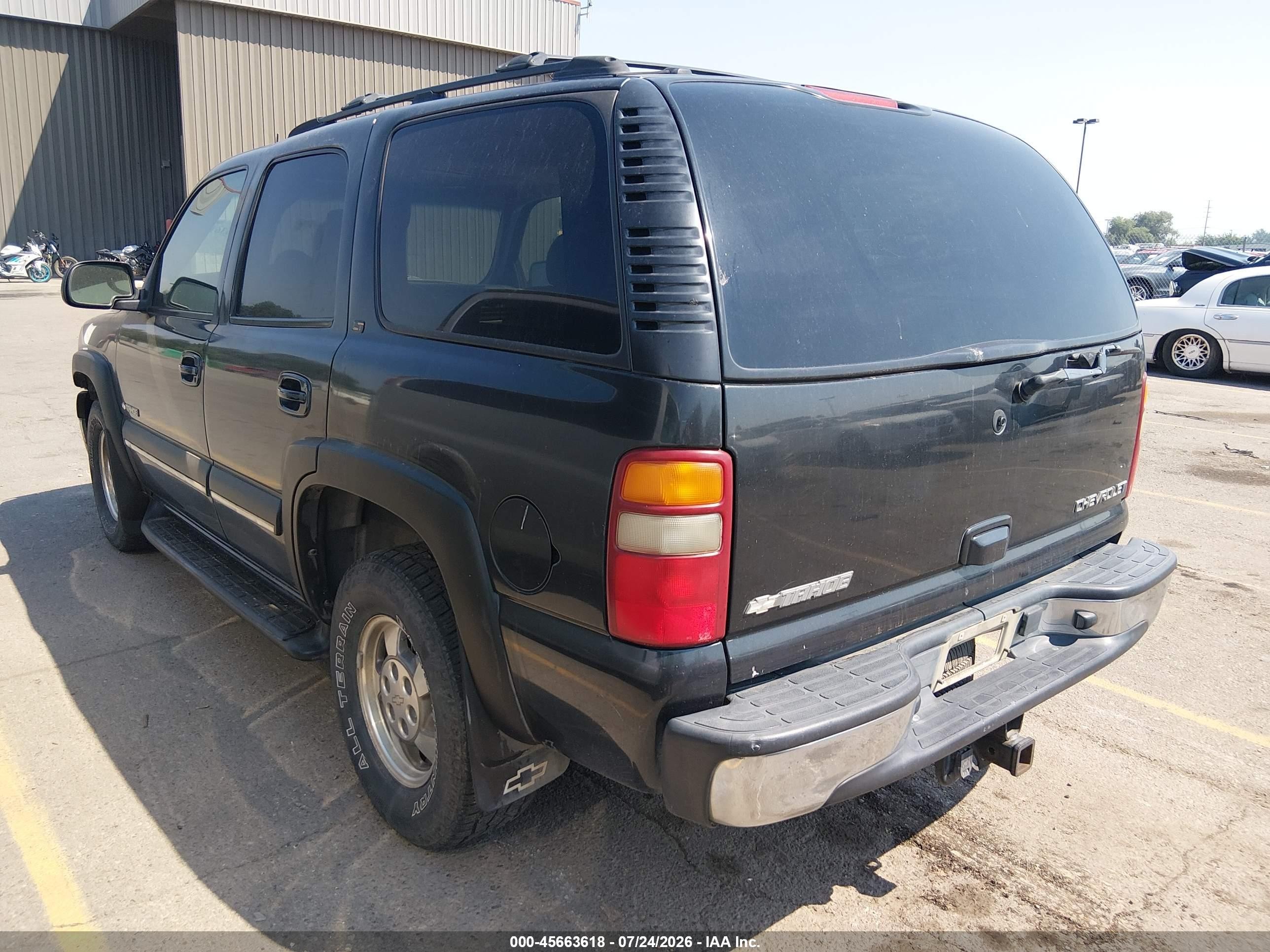 2003 Chevrolet Tahoe Lt Black vin: 1GNEK13Z53R158227