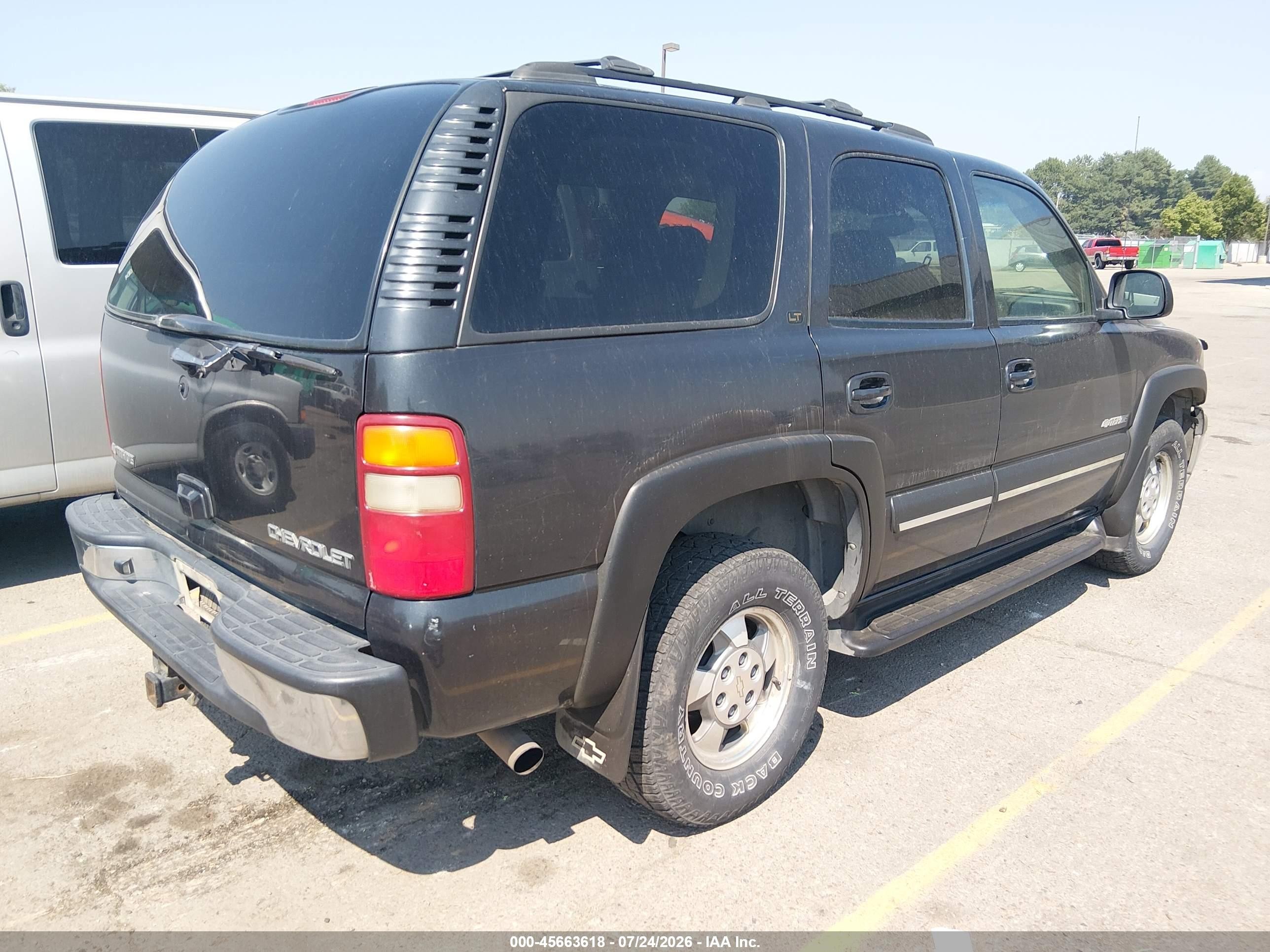 2003 Chevrolet Tahoe Lt Black vin: 1GNEK13Z53R158227