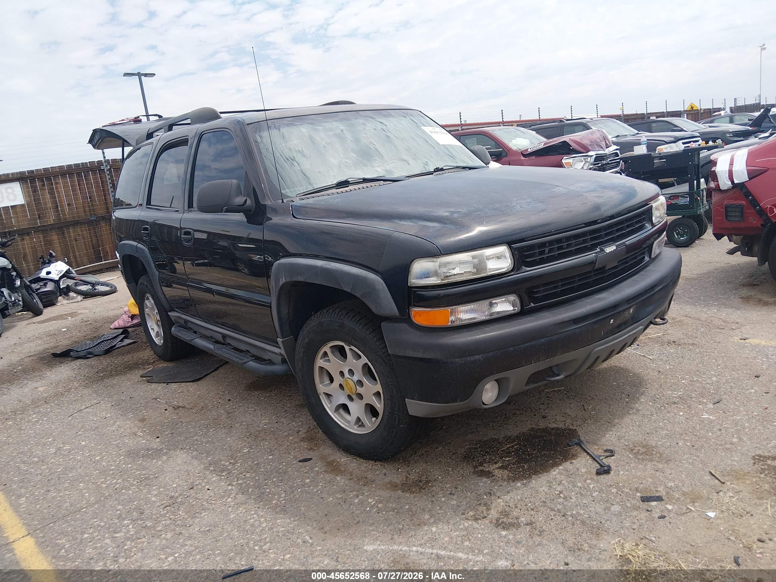 2003 Chevrolet Tahoe Z71 Black vin: 1GNEK13Z73R189429