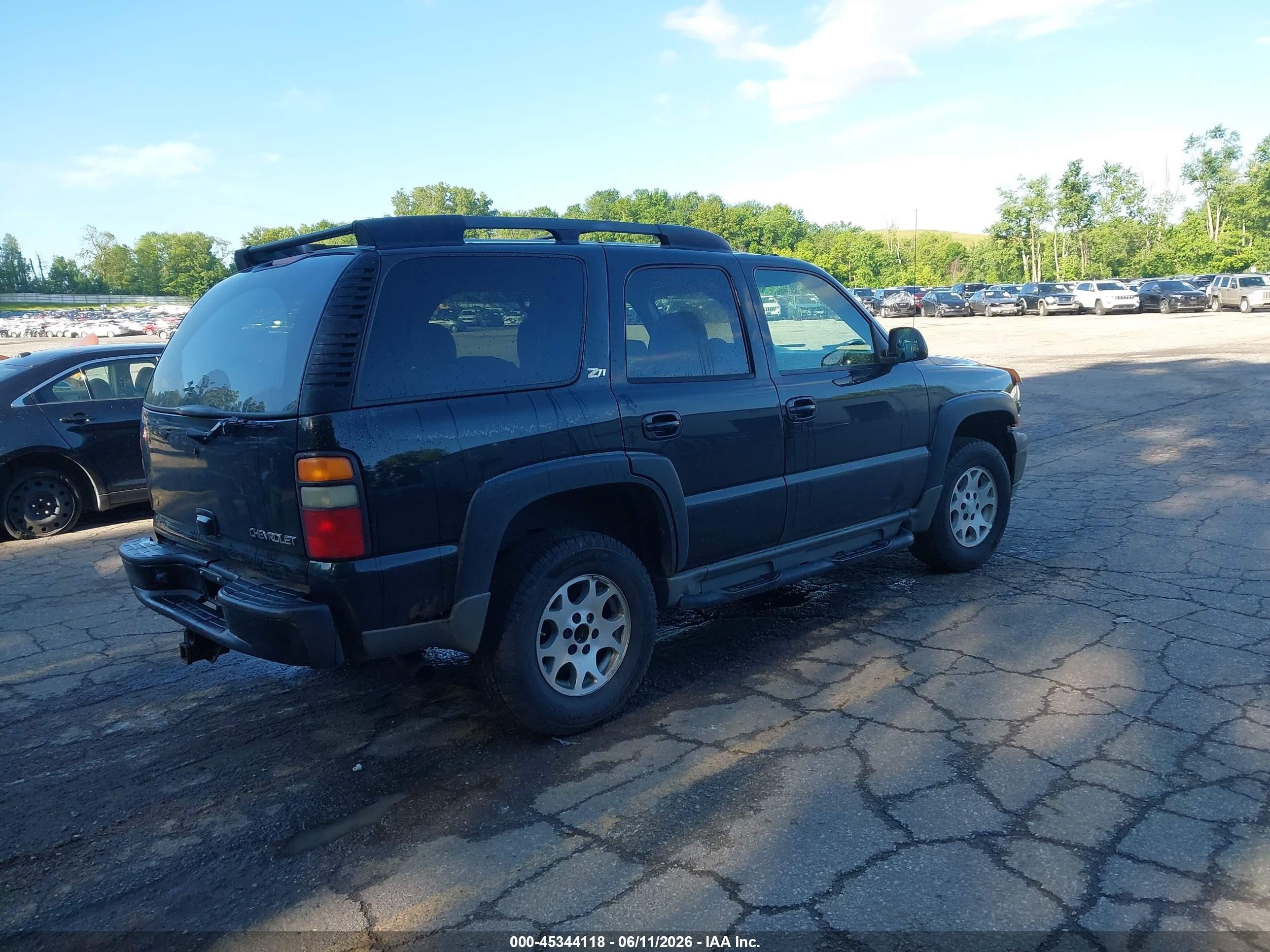 2004 Chevrolet Tahoe Z71 Black vin: 1GNEK13Z74R244401