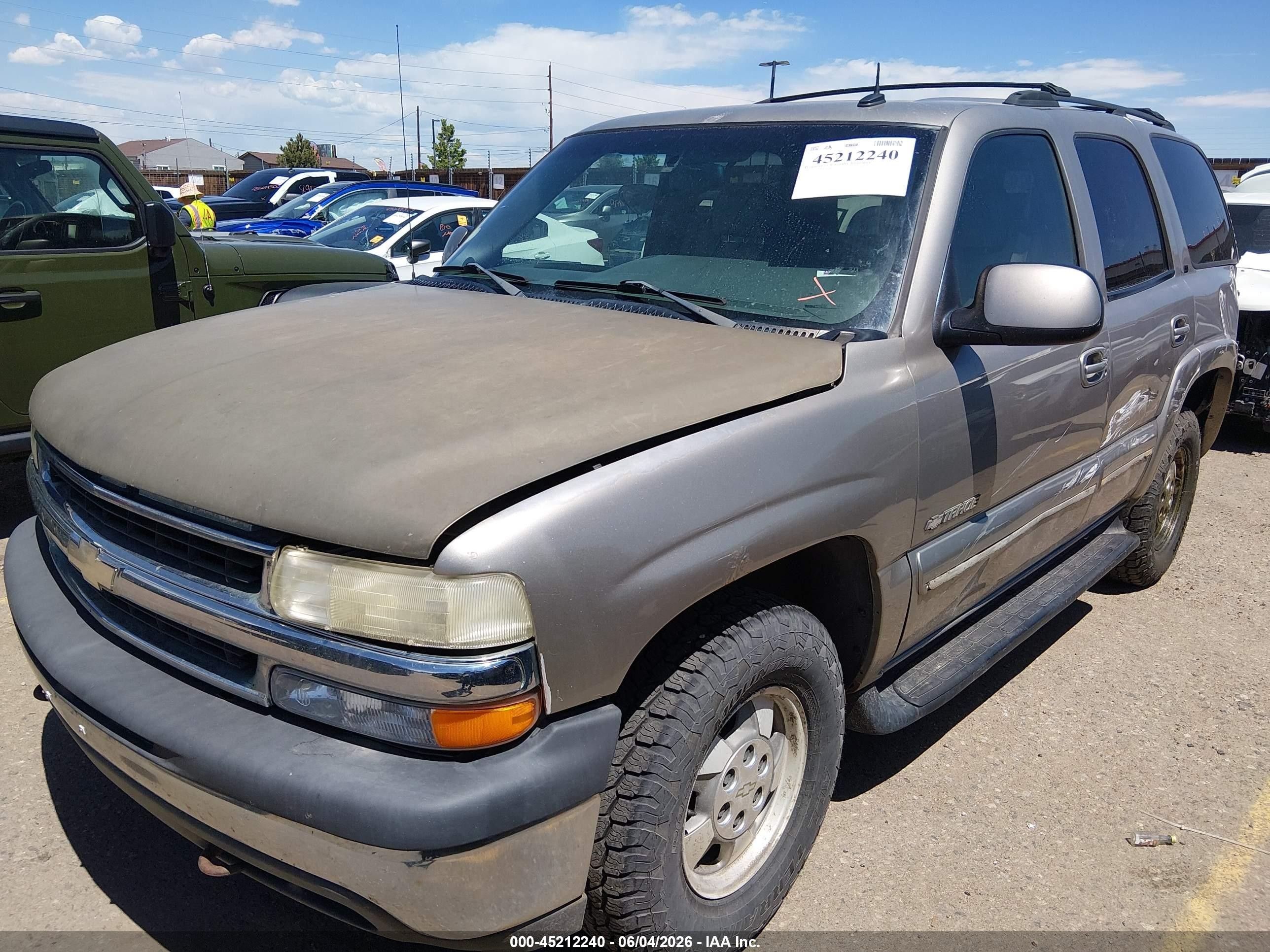 2002 Chevrolet Tahoe Lt Tan vin: 1GNEK13Z82J279721