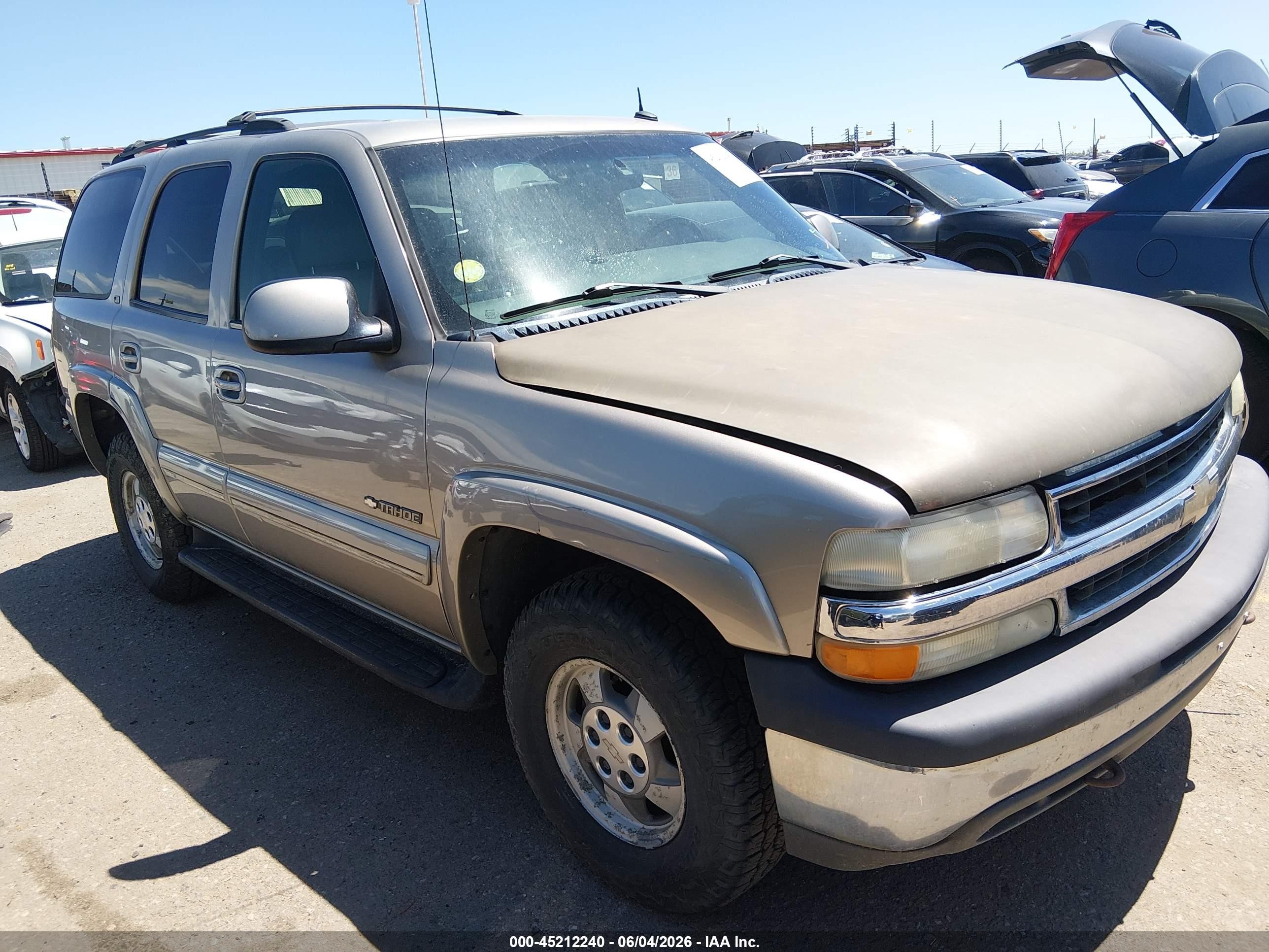 2002 Chevrolet Tahoe Lt Tan vin: 1GNEK13Z82J279721