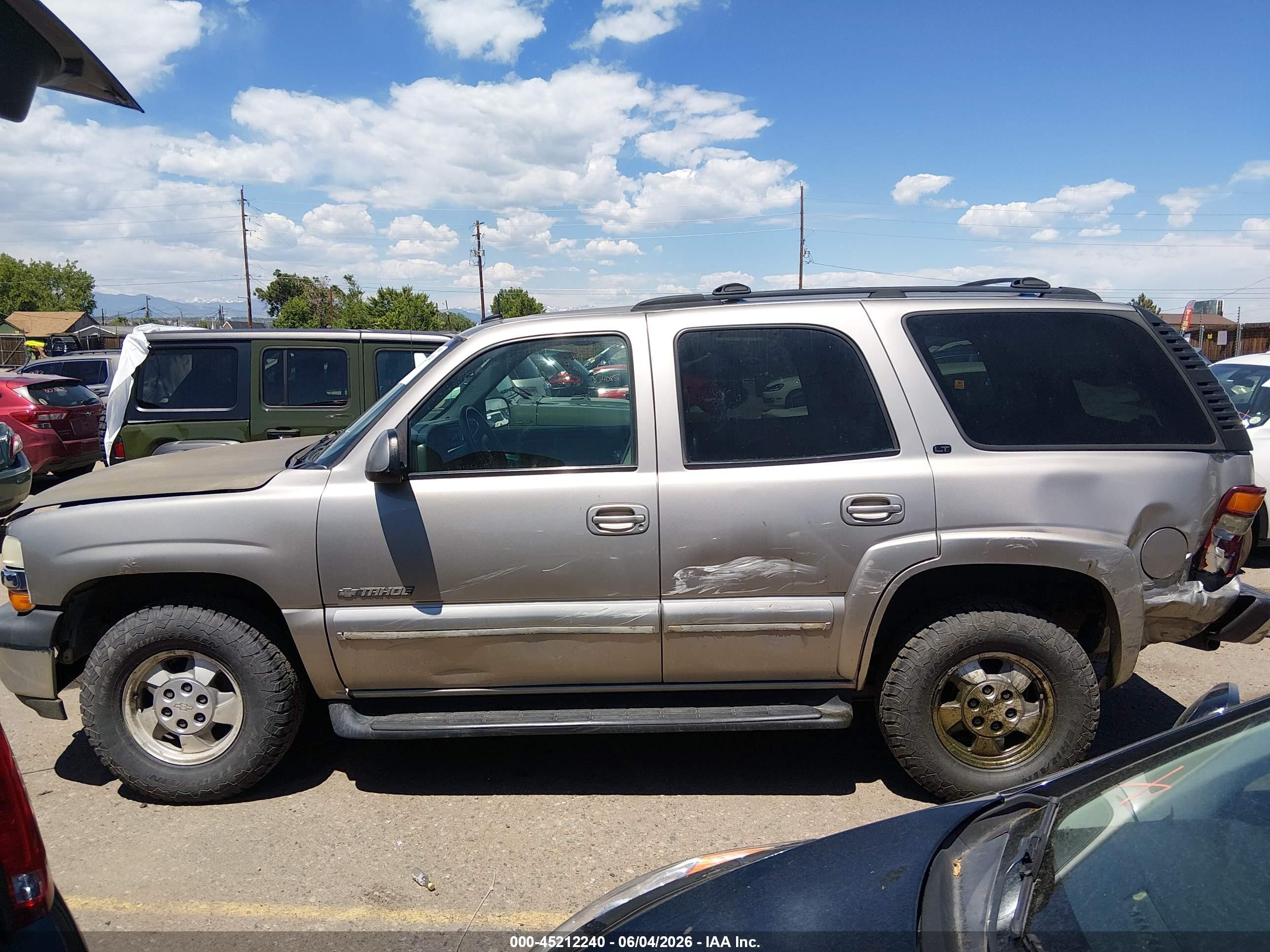 2002 Chevrolet Tahoe Lt Tan vin: 1GNEK13Z82J279721