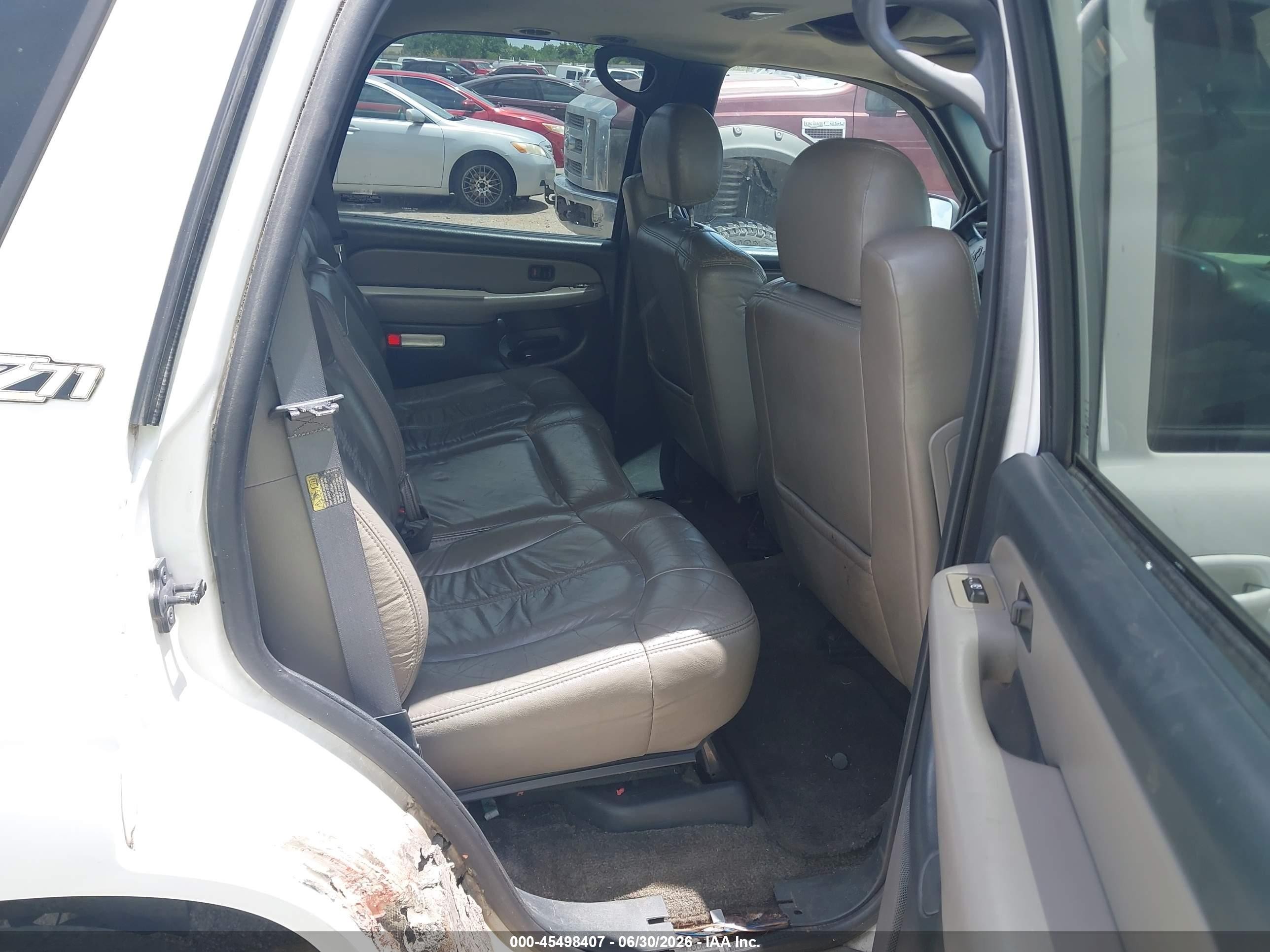 2002 Chevrolet Tahoe Z71 White vin: 1GNEK13Z82R154493