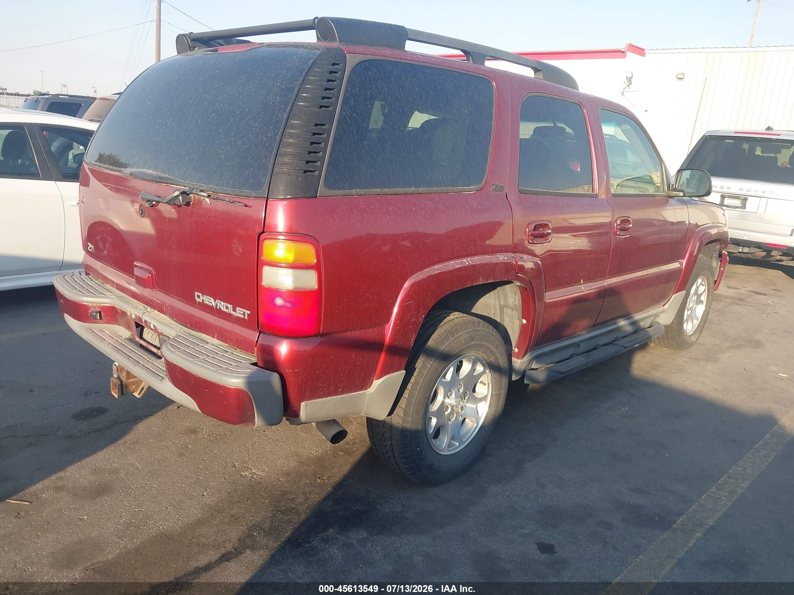 2003 Chevrolet Tahoe Z71 Burgundy vin: 1GNEK13Z83R311330