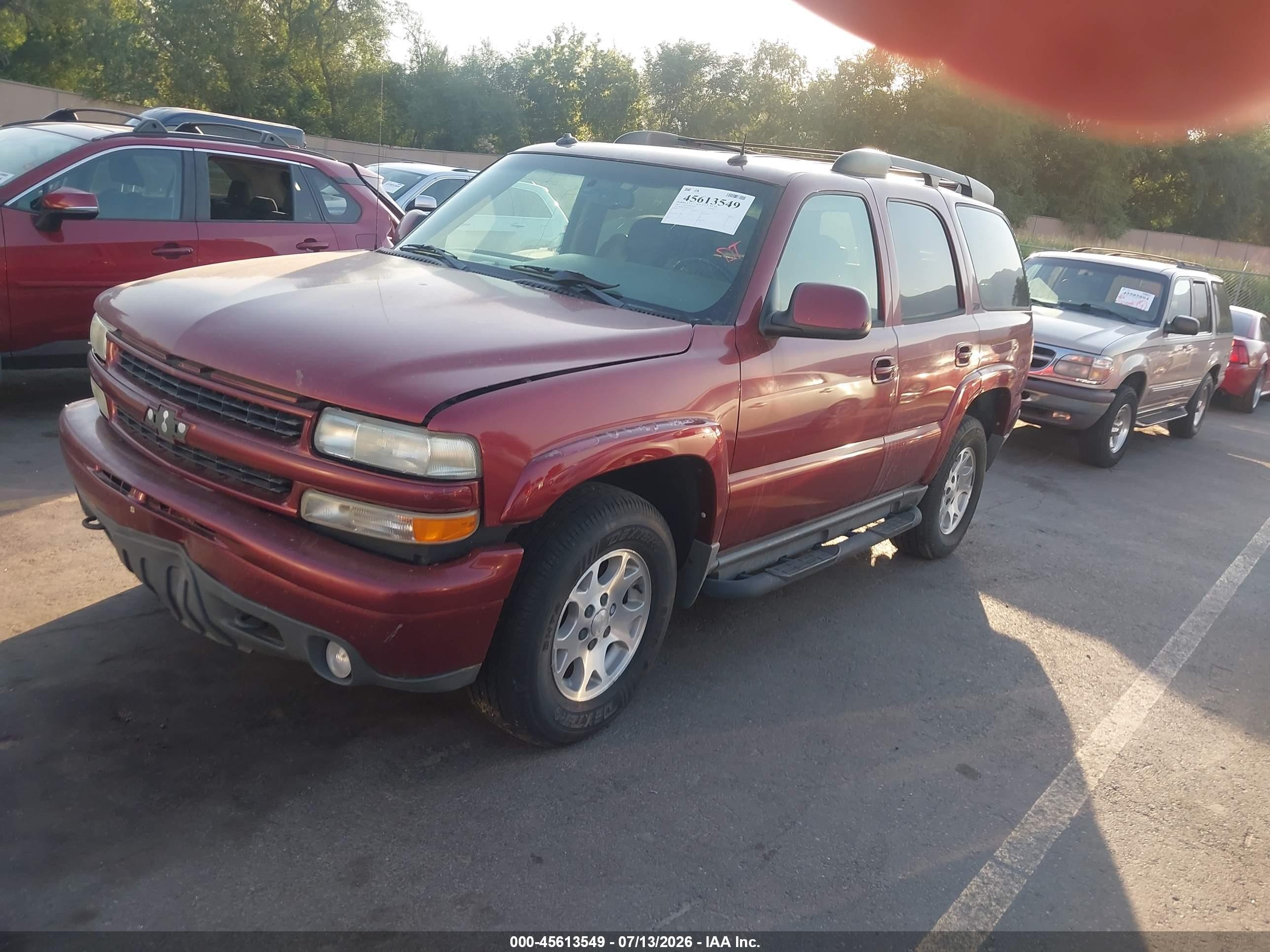 2003 Chevrolet Tahoe Z71 Burgundy vin: 1GNEK13Z83R311330