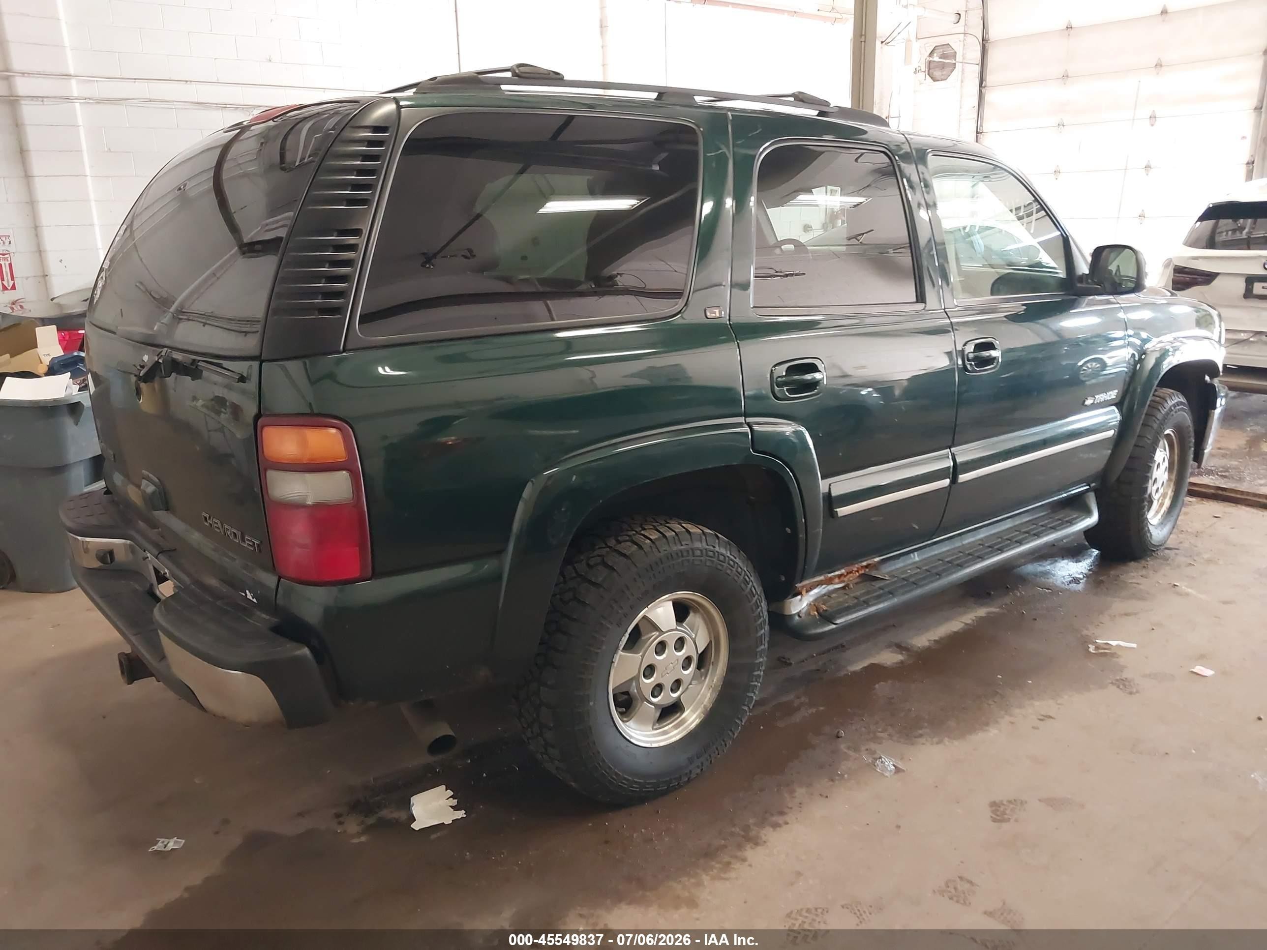 2002 Chevrolet Tahoe Lt Green vin: 1GNEK13Z92J276911