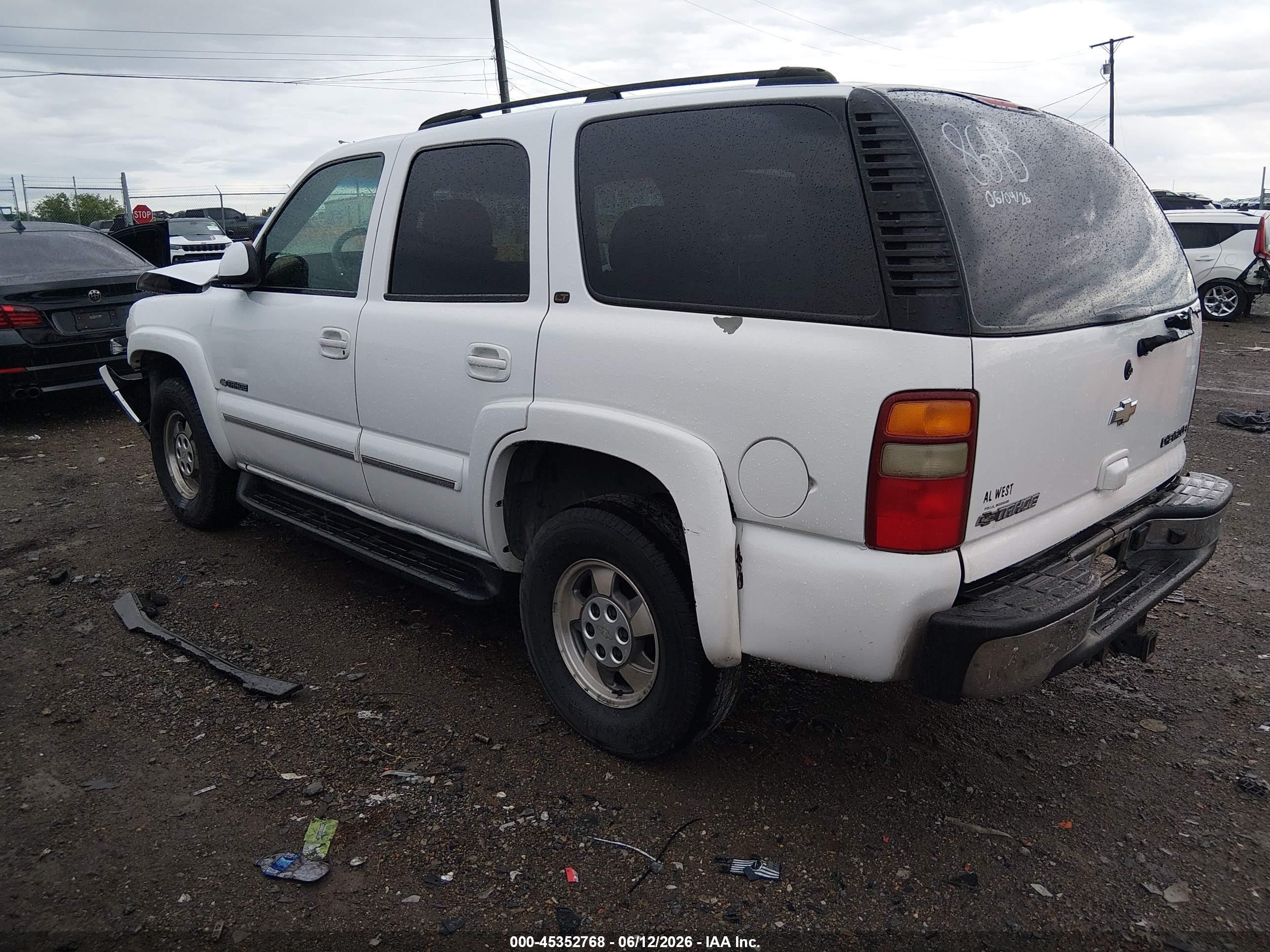 2003 Chevrolet Tahoe Lt White vin: 1GNEK13Z93R248643