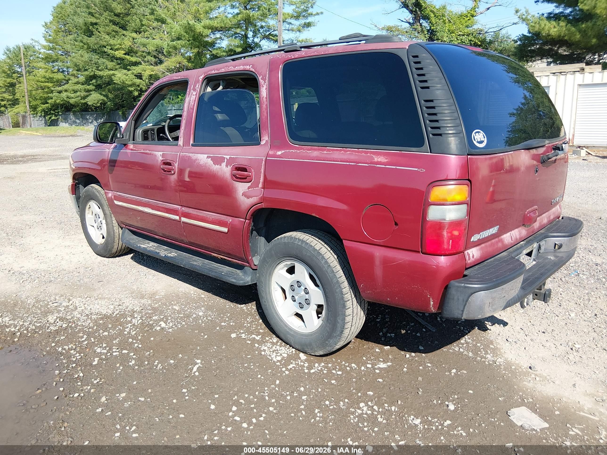 2004 Chevrolet Tahoe Lt Red vin: 1GNEK13Z94J309246