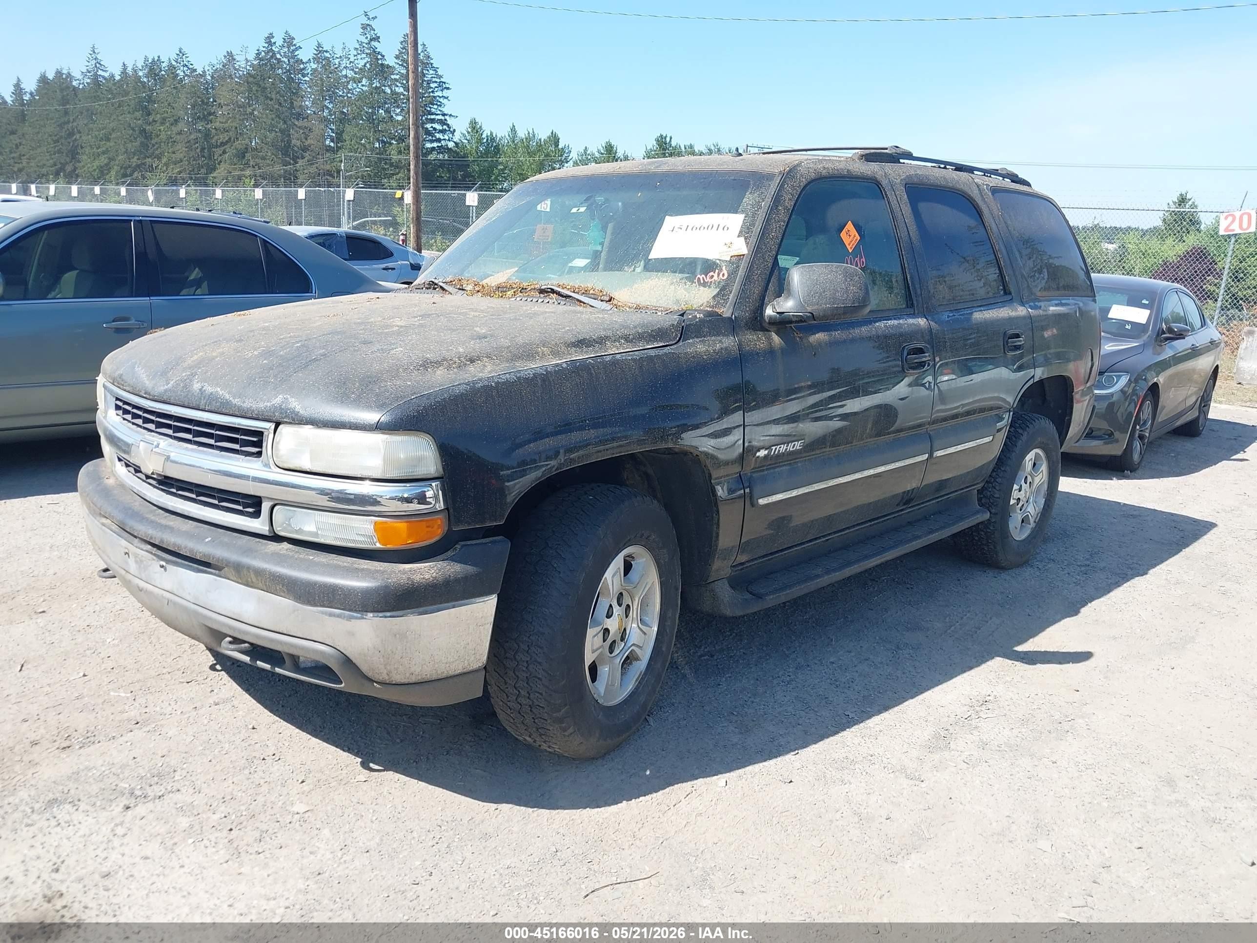 2002 Chevrolet Tahoe Lt Black vin: 1GNEK13ZX2J192659