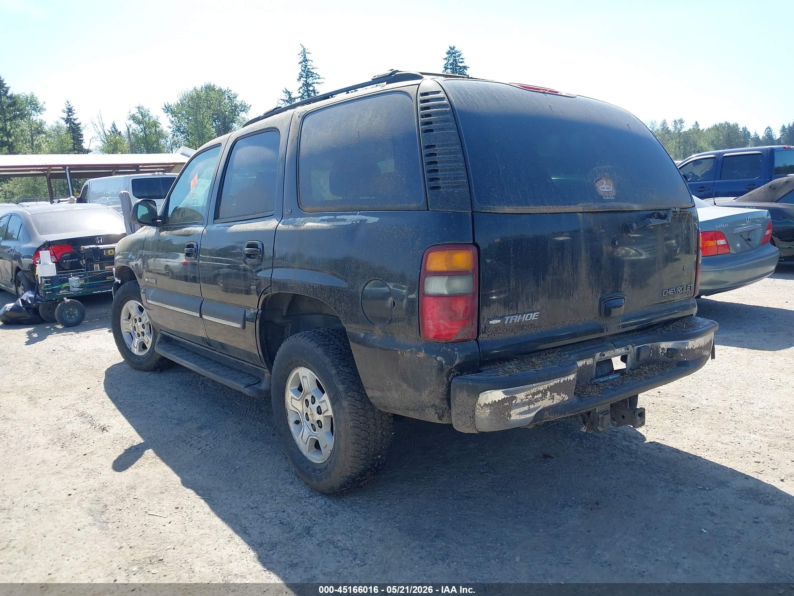 2002 Chevrolet Tahoe Lt Black vin: 1GNEK13ZX2J192659