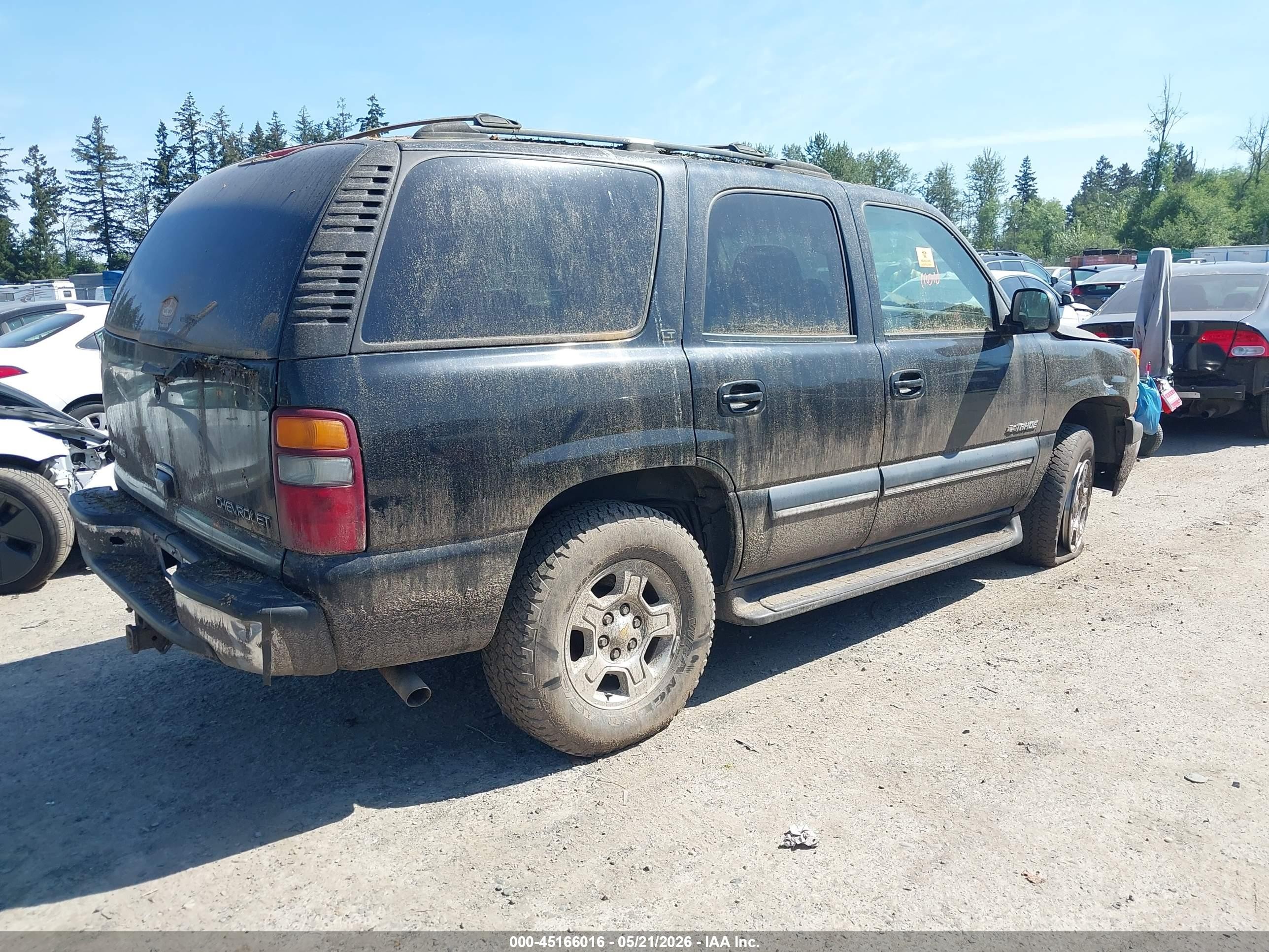 2002 Chevrolet Tahoe Lt Black vin: 1GNEK13ZX2J192659