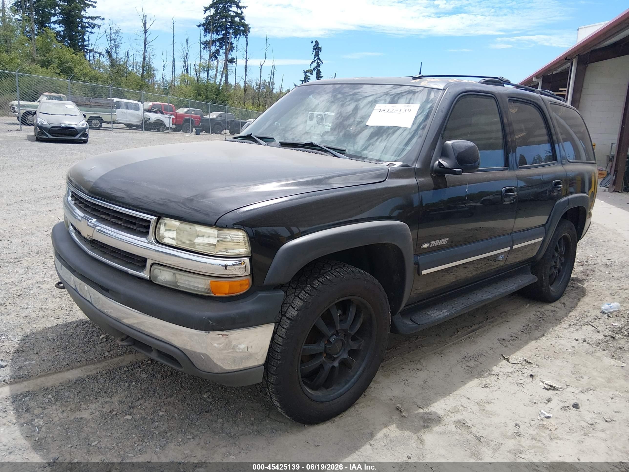 2002 Chevrolet Tahoe Ls/lt/z71 Black vin: 1GNEK13ZX2J289828