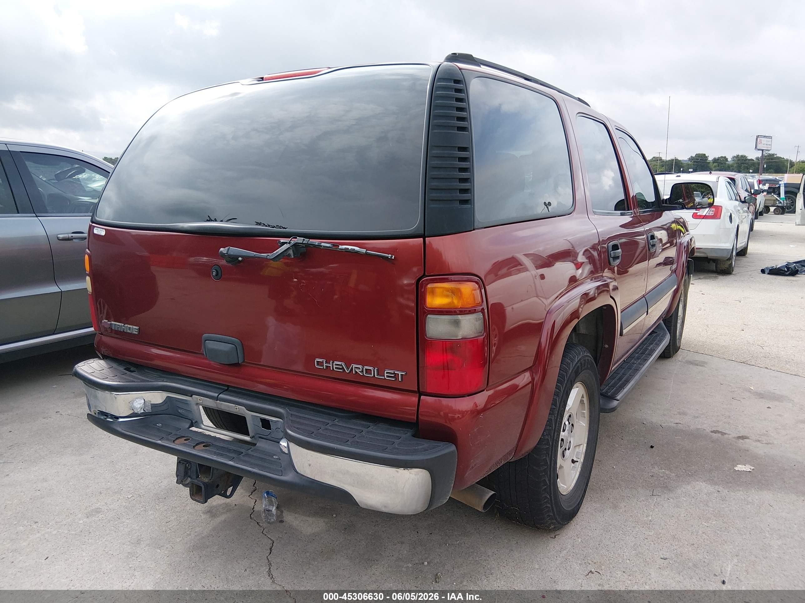 2003 Chevrolet Tahoe Ls Бордовый vin: 1GNEK13ZX3R126471