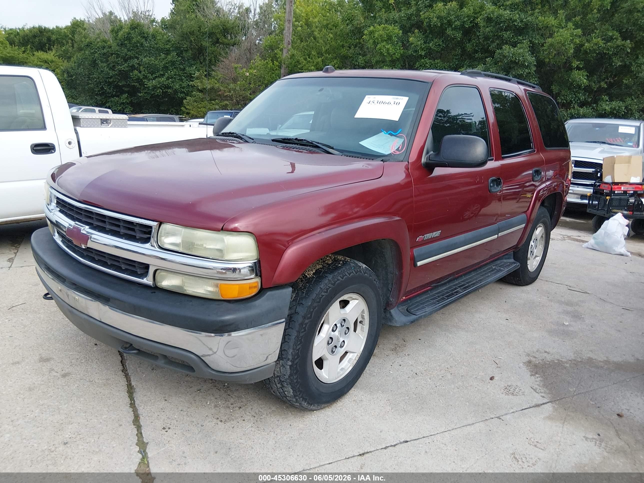 2003 Chevrolet Tahoe Ls Бордовый vin: 1GNEK13ZX3R126471