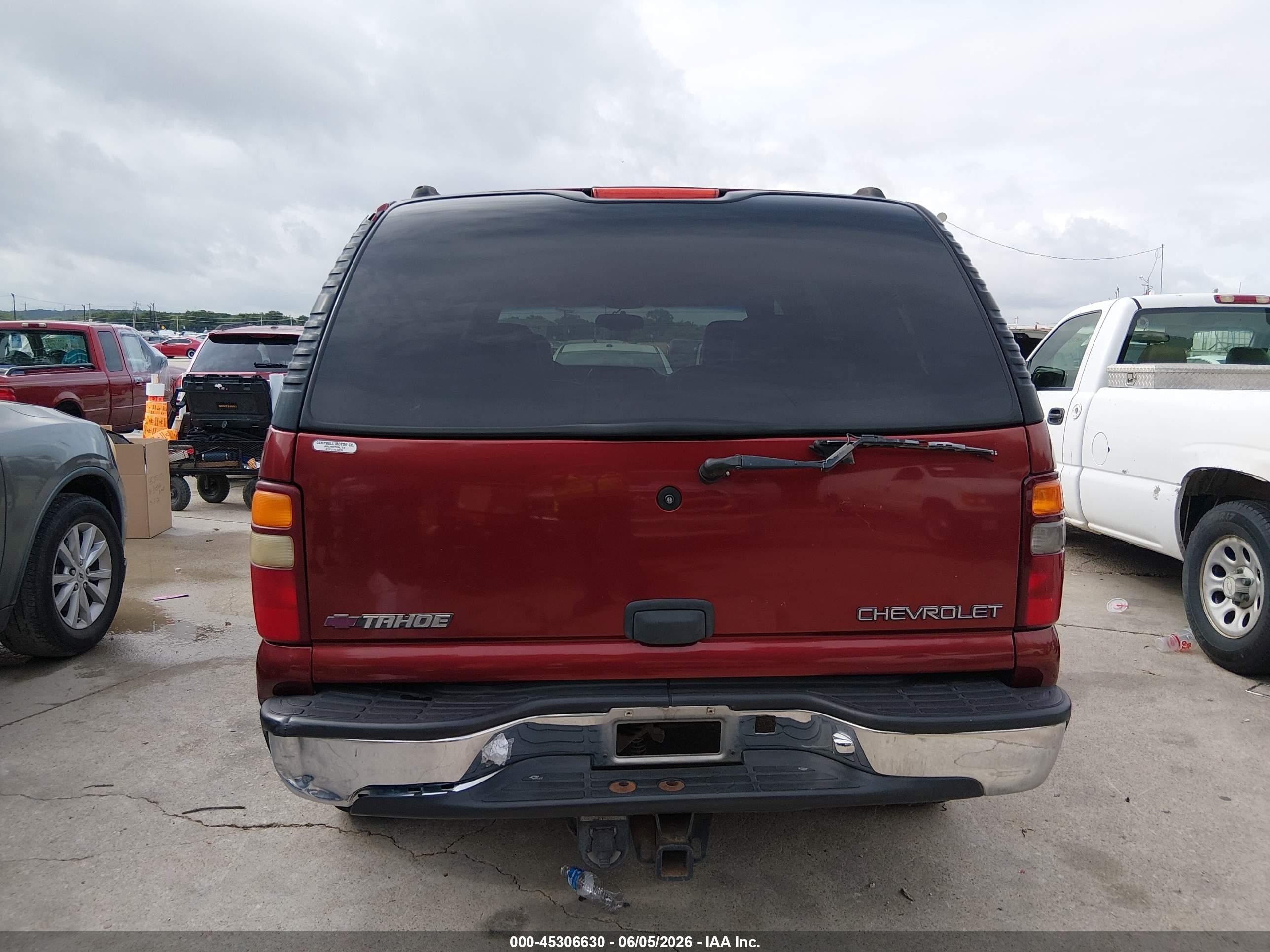2003 Chevrolet Tahoe Ls Бордовый vin: 1GNEK13ZX3R126471