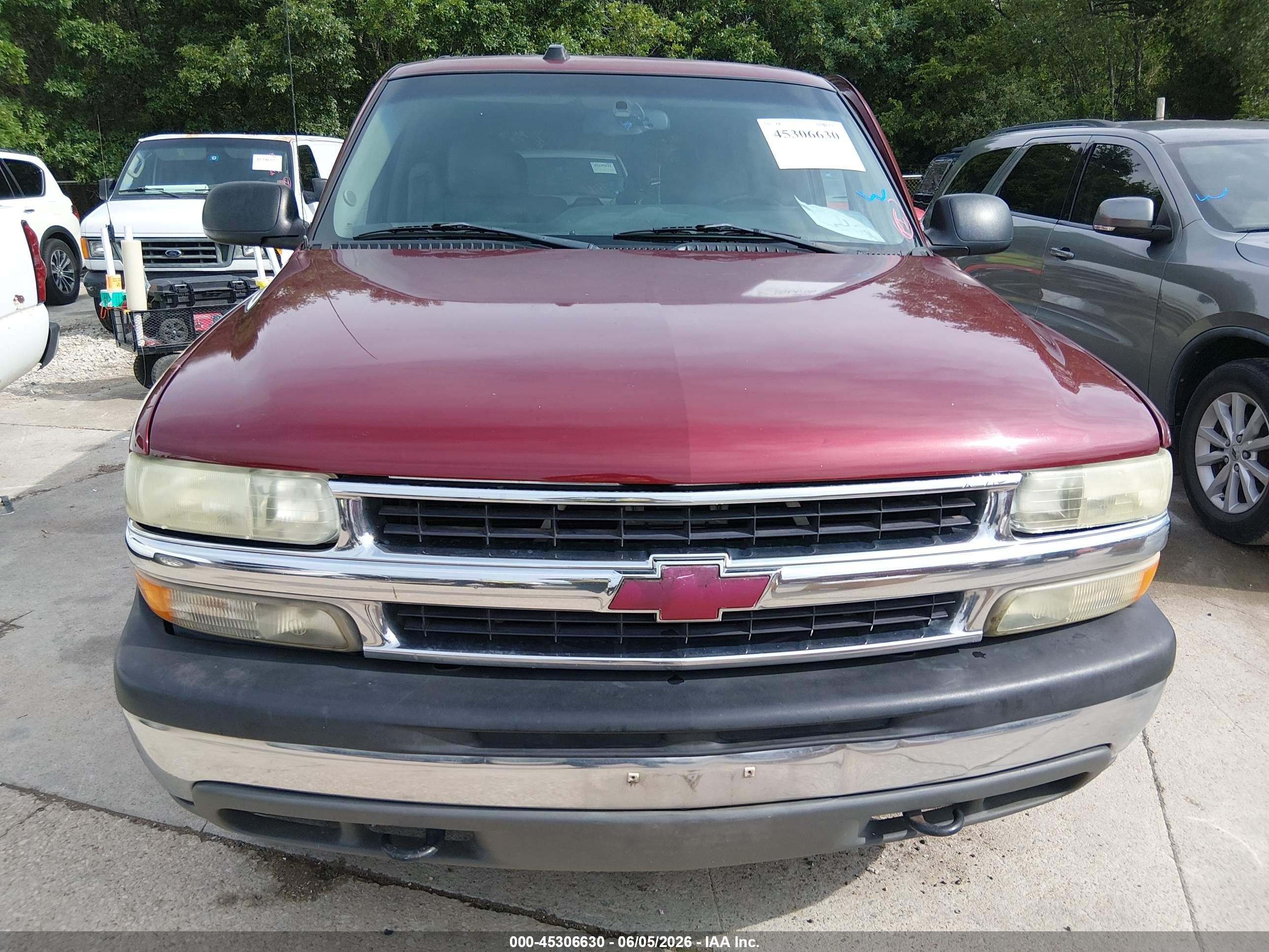 2003 Chevrolet Tahoe Ls Бордовый vin: 1GNEK13ZX3R126471