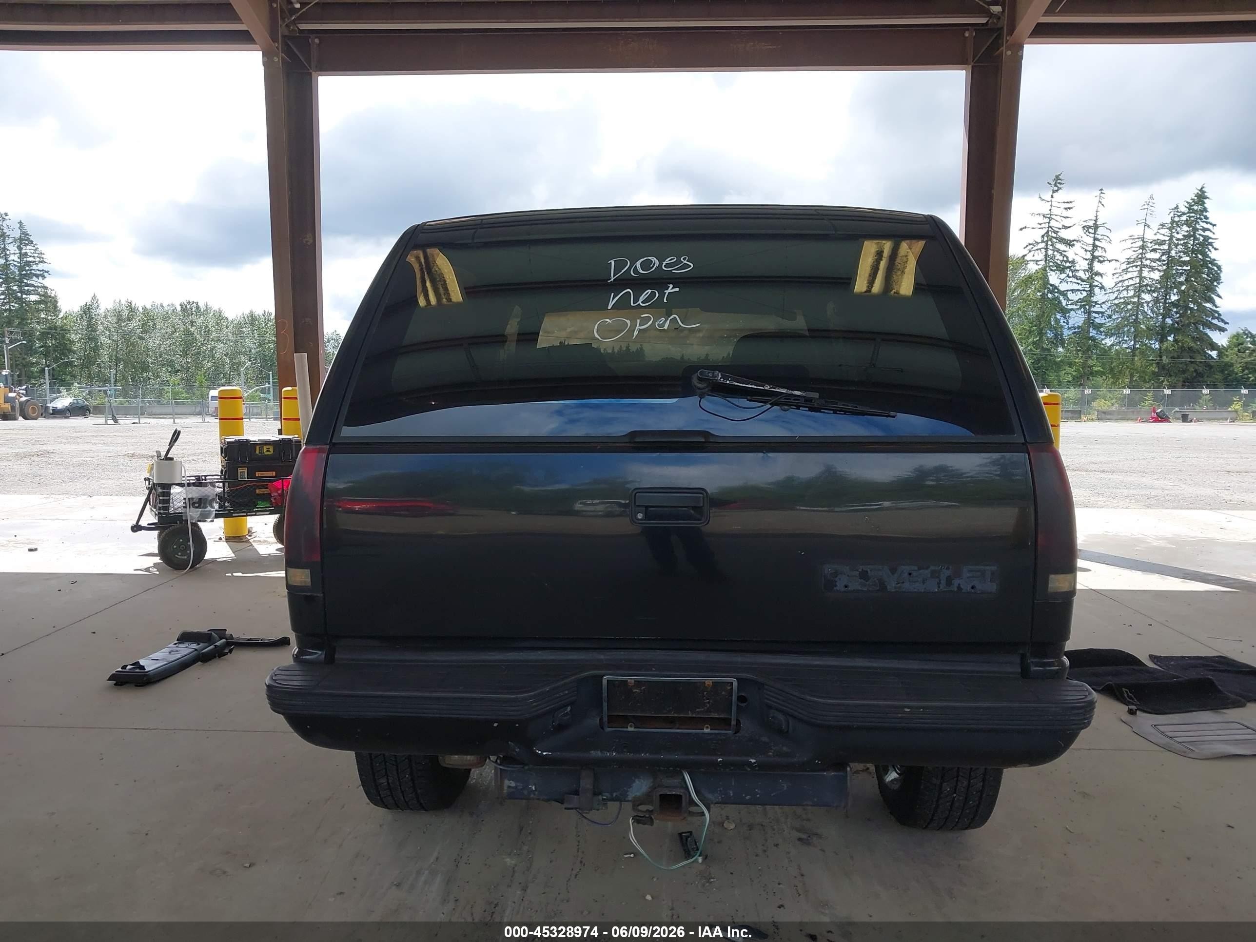 1993 Chevrolet Blazer K1500 Black vin: 1GNEK18K2PJ301182
