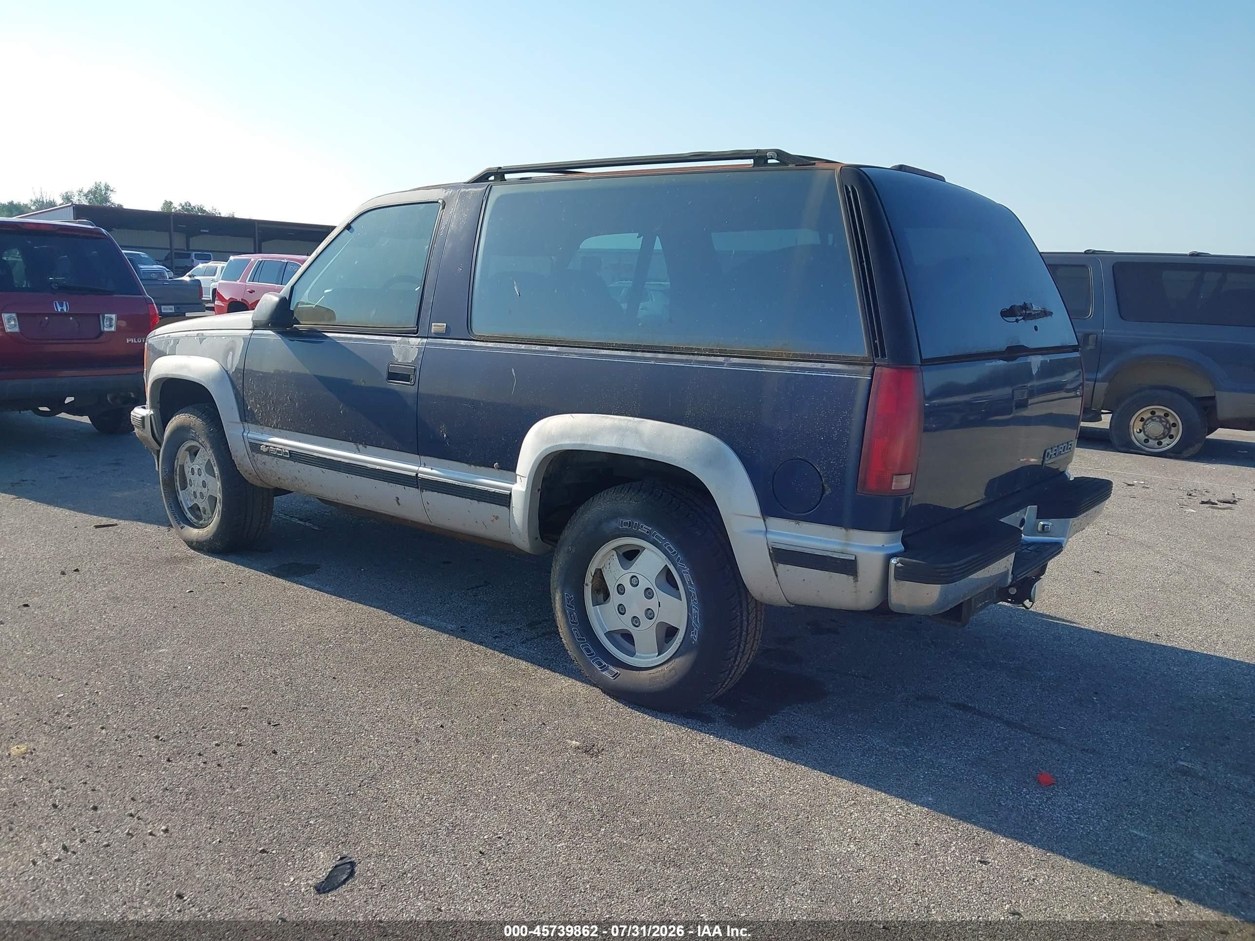 1994 Chevrolet Blazer K1500 Blue vin: 1GNEK18K8RJ337705