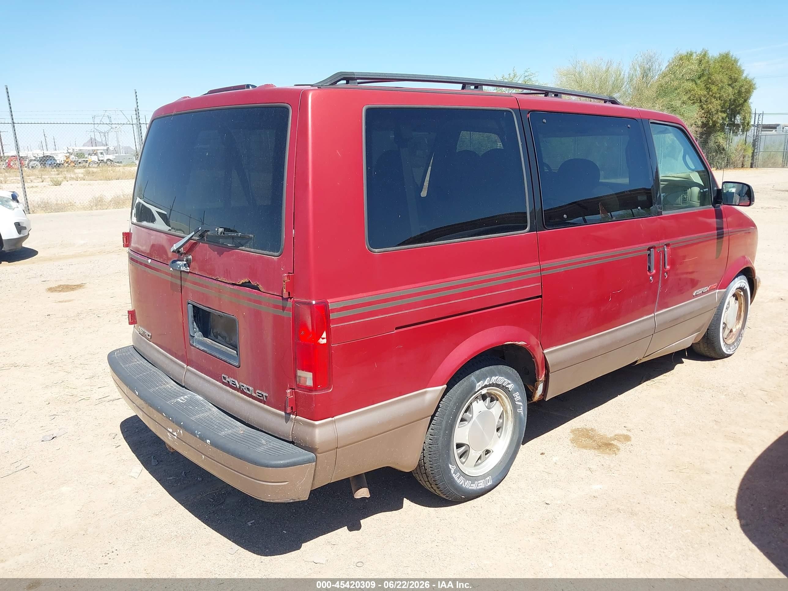 1998 Chevrolet Astro Passenger   Red vin: 1GNEL19W7WB155658