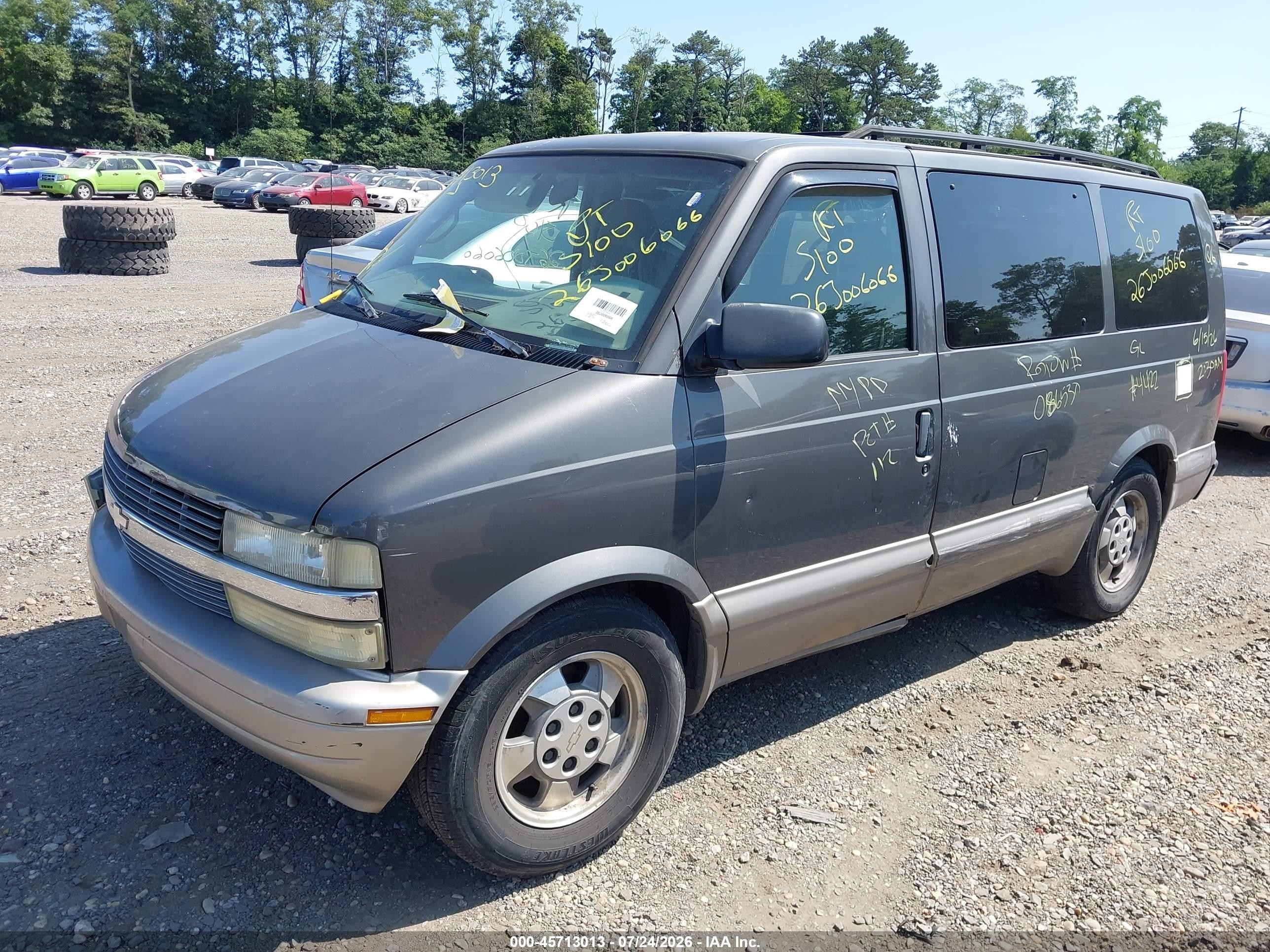 2003 Chevrolet Astro Passenger Ls Gray vin: 1GNEL19X83B118705