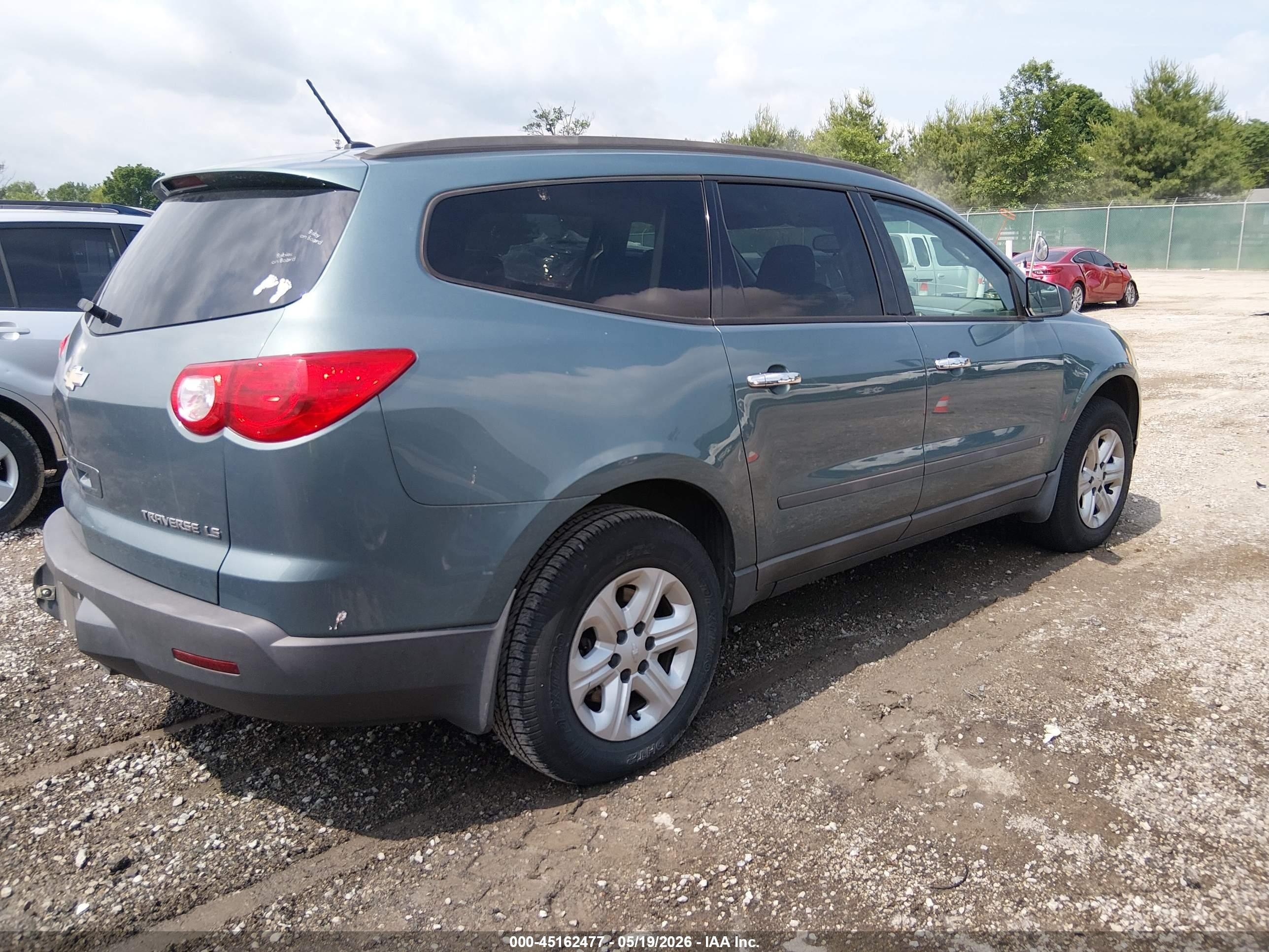 2009 Chevrolet Traverse Ls Green vin: 1GNER13D79S166511