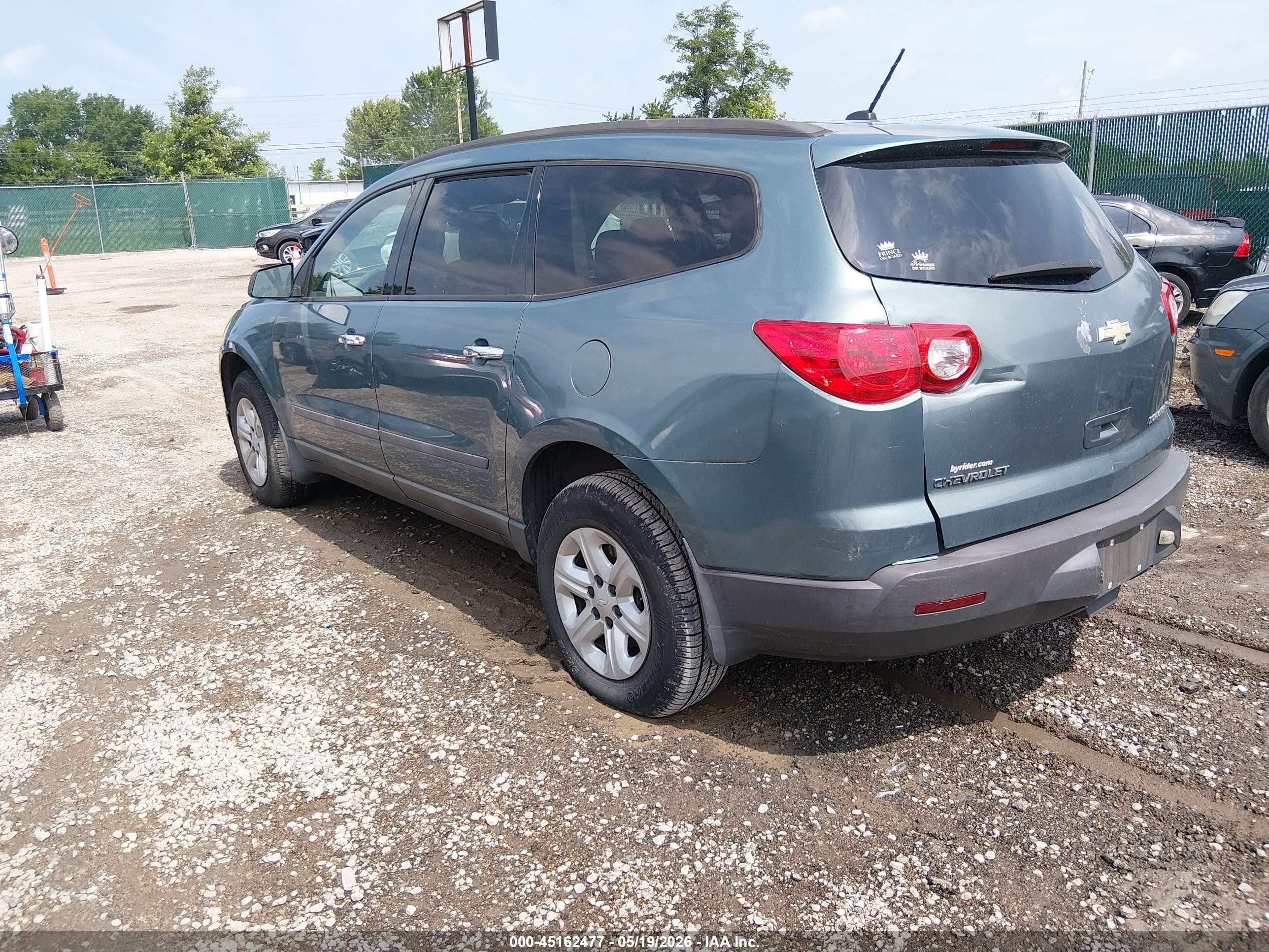 2009 Chevrolet Traverse Ls Green vin: 1GNER13D79S166511