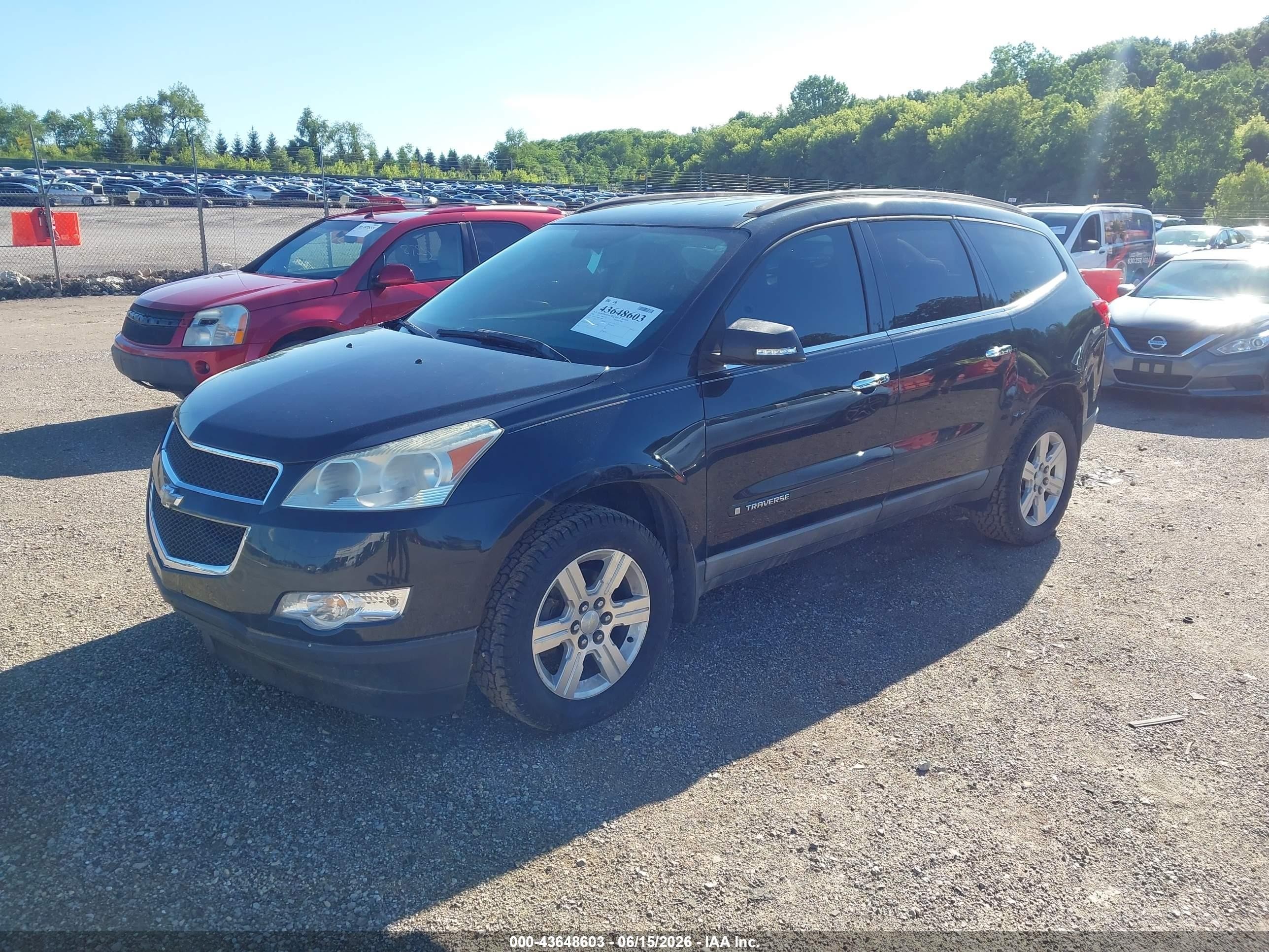 2009 Chevrolet Traverse Lt Black vin: 1GNER23D09S174892