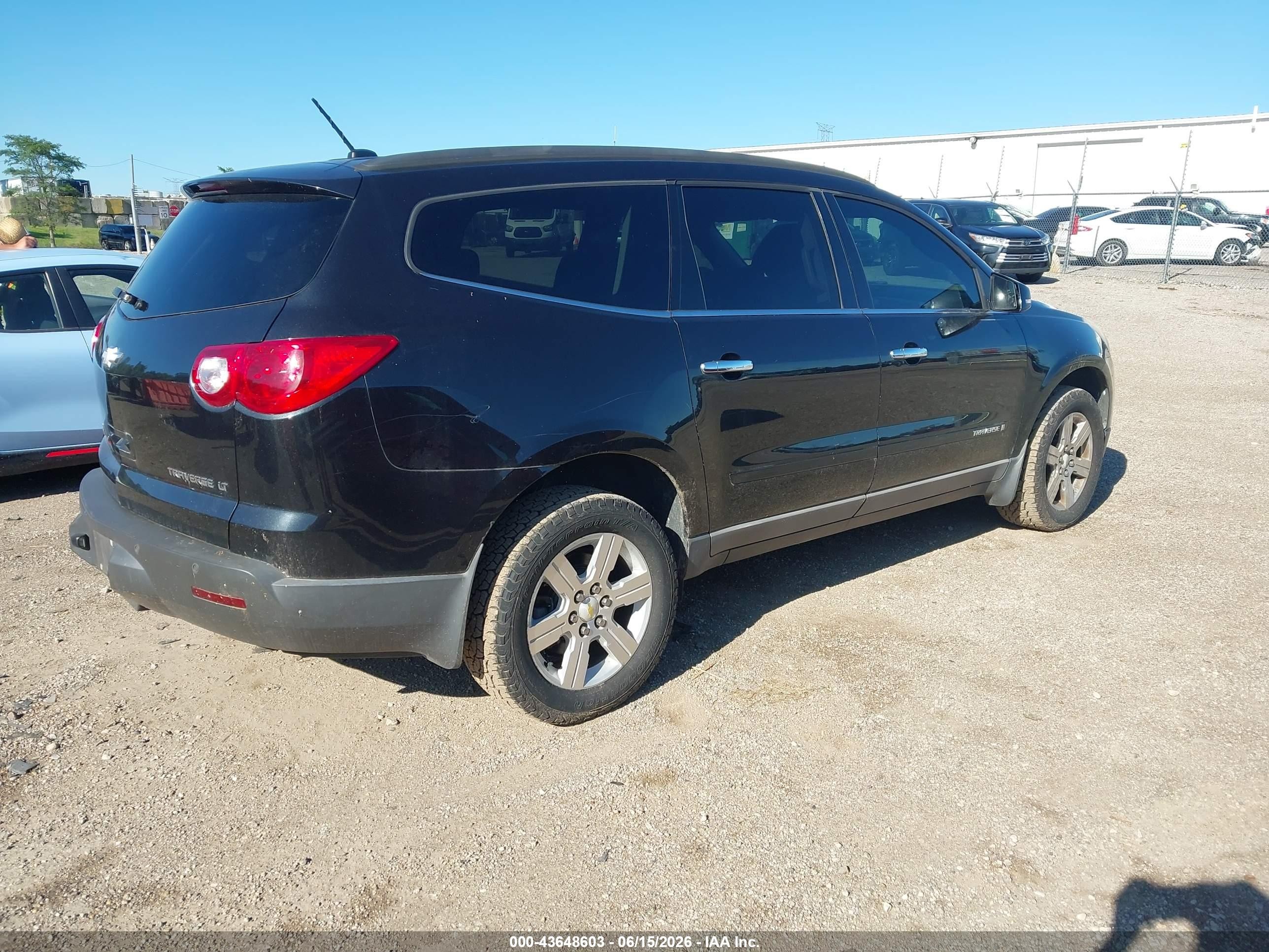 2009 Chevrolet Traverse Lt Black vin: 1GNER23D09S174892