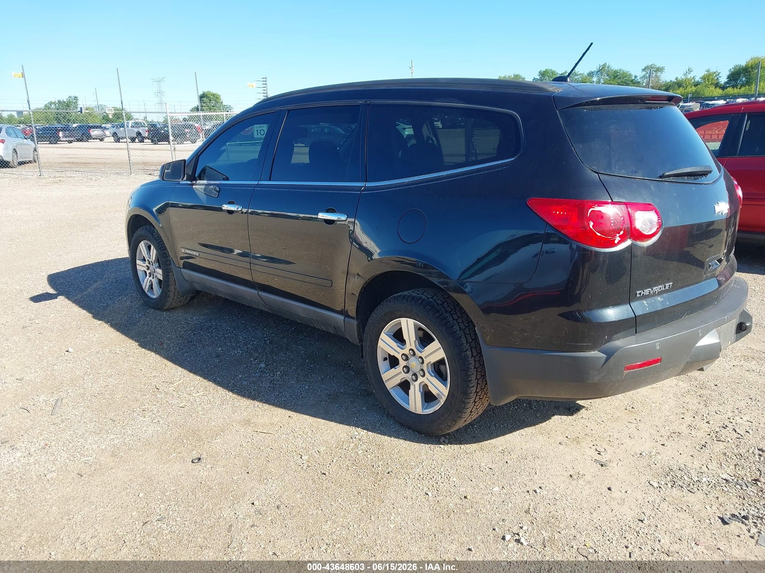 2009 Chevrolet Traverse Lt Black vin: 1GNER23D09S174892