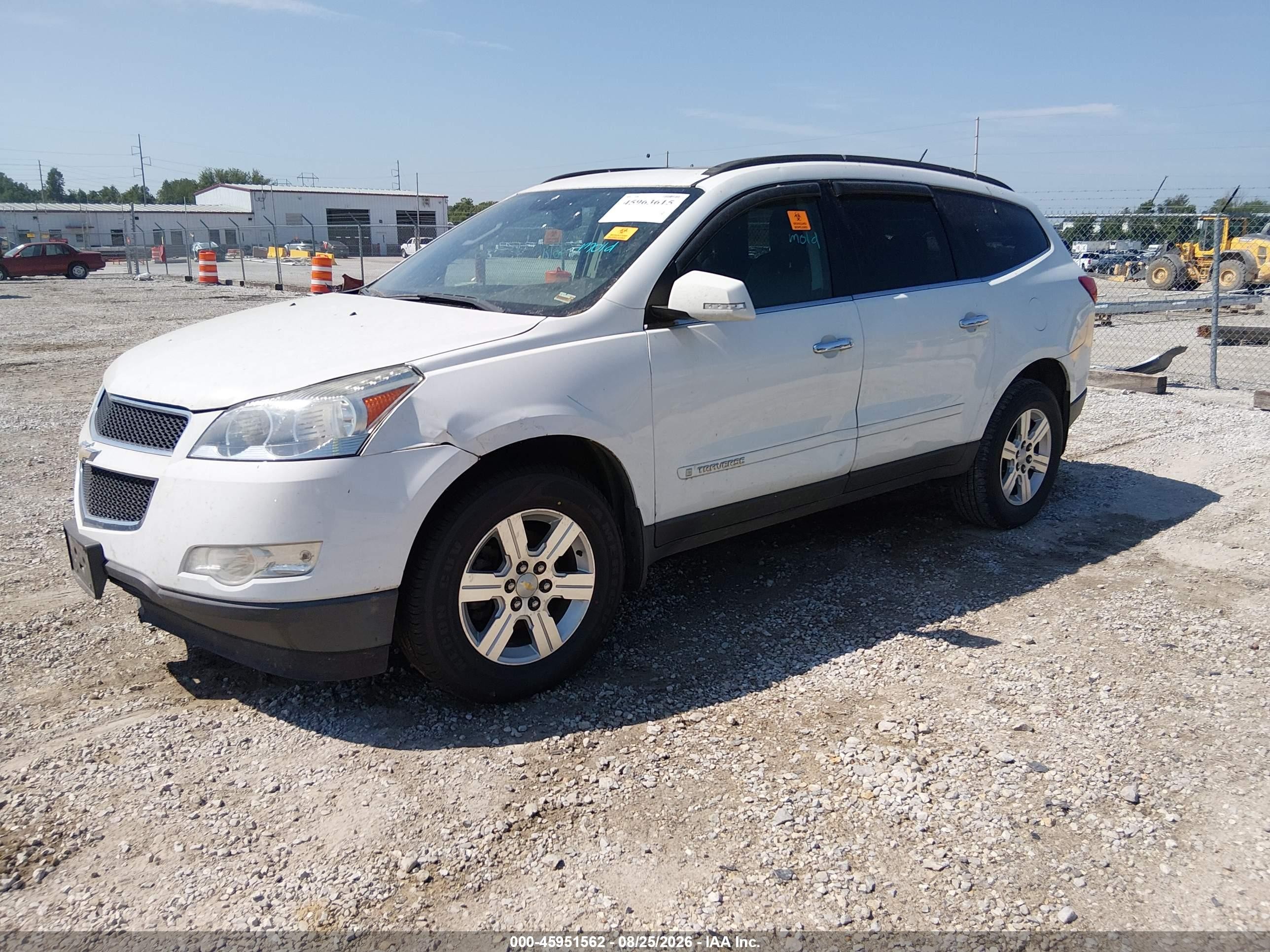 2009 Chevrolet Traverse Lt White vin: 1GNER23D19S102907