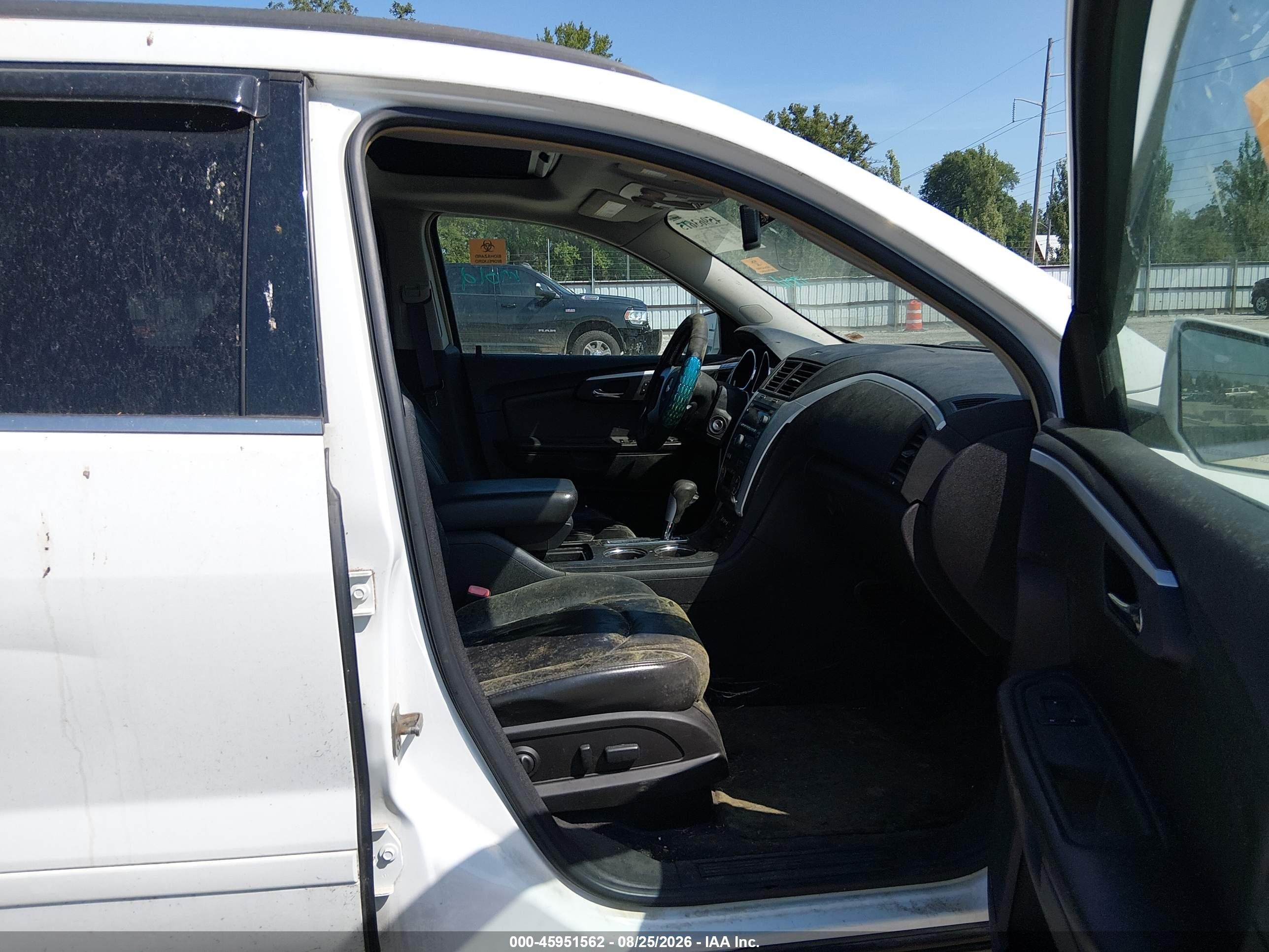 2009 Chevrolet Traverse Lt White vin: 1GNER23D19S102907