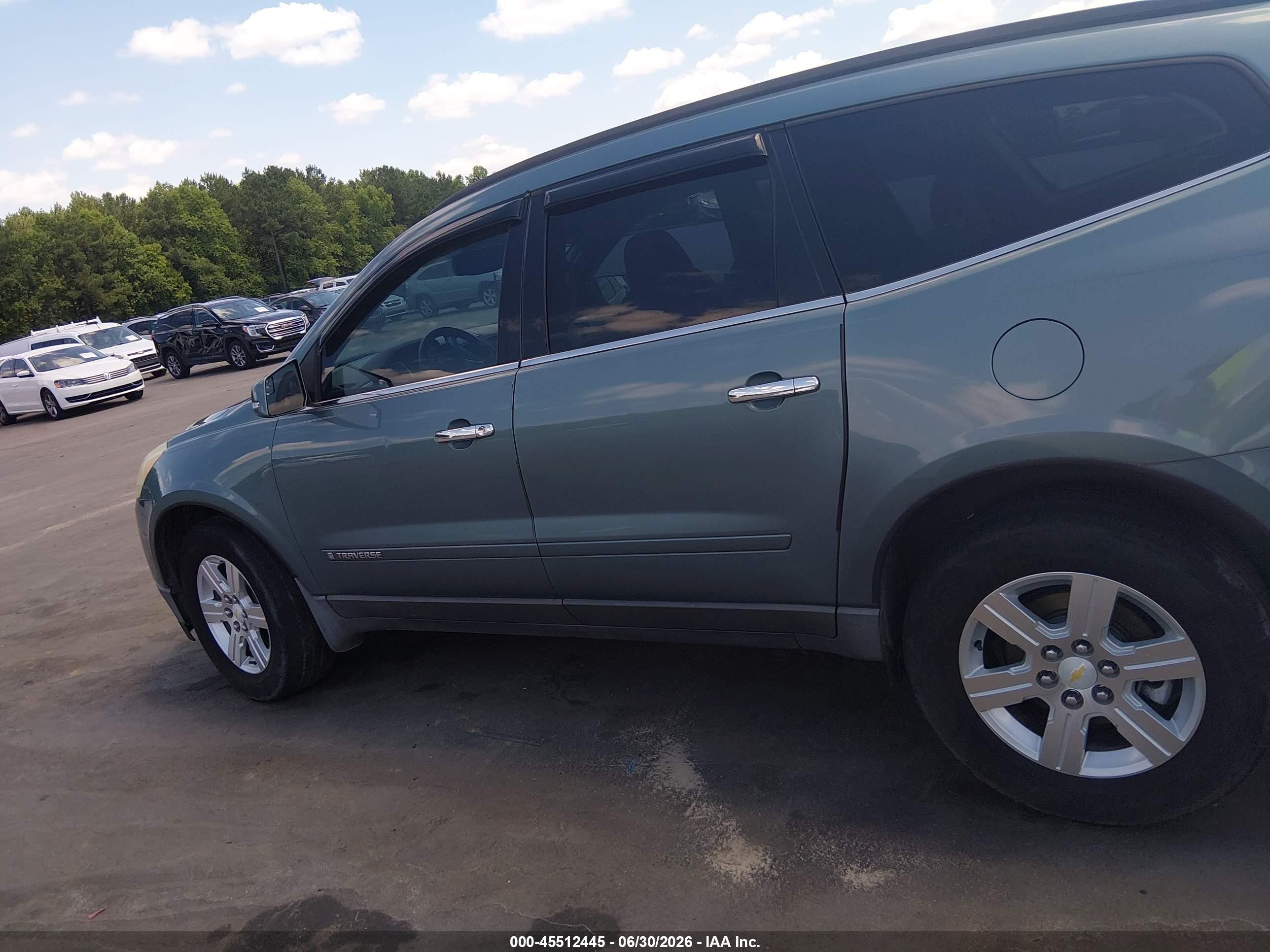 2009 Chevrolet Traverse Lt Teal vin: 1GNER23D99S122631