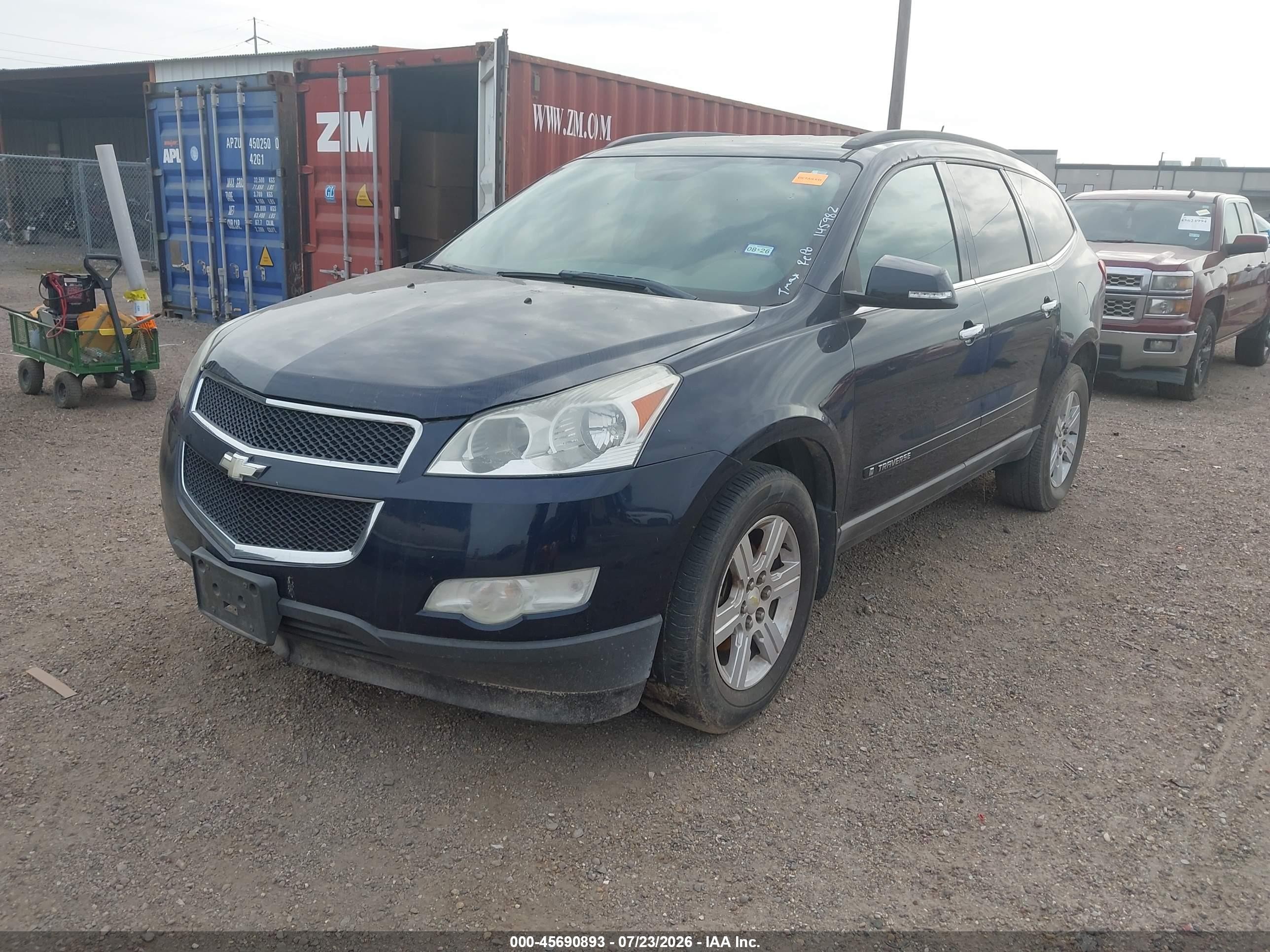2009 Chevrolet Traverse Lt Dark Blue vin: 1GNER23DX9S145982