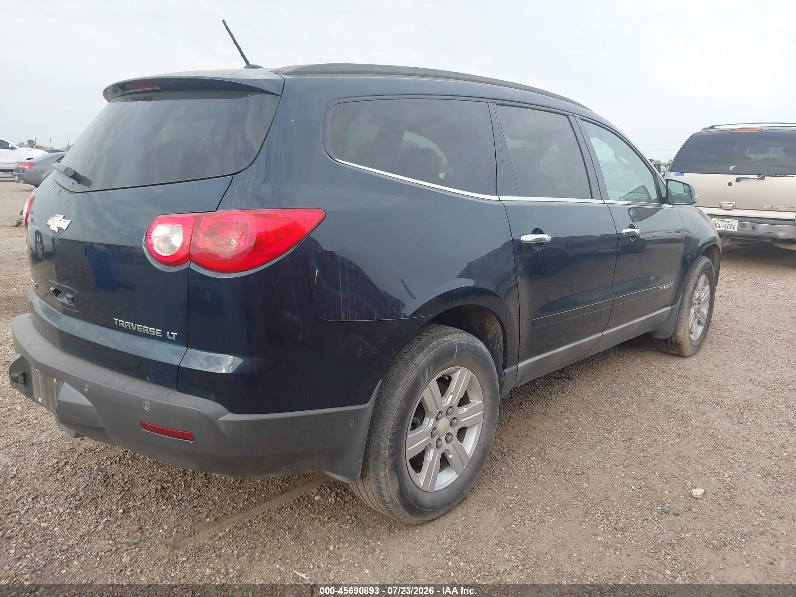 2009 Chevrolet Traverse Lt Dark Blue vin: 1GNER23DX9S145982