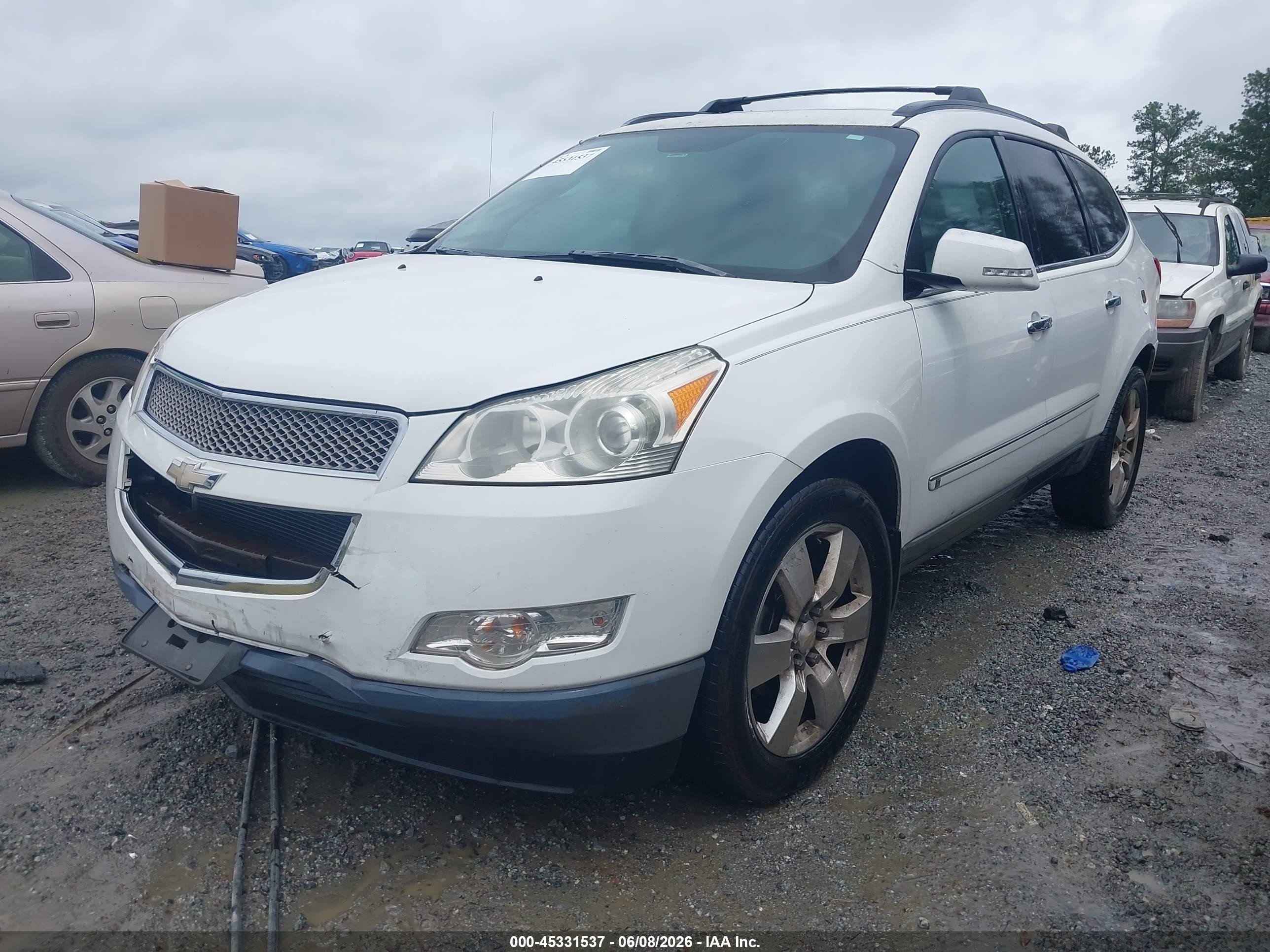 2009 Chevrolet Traverse Ltz White vin: 1GNER33D79S112993