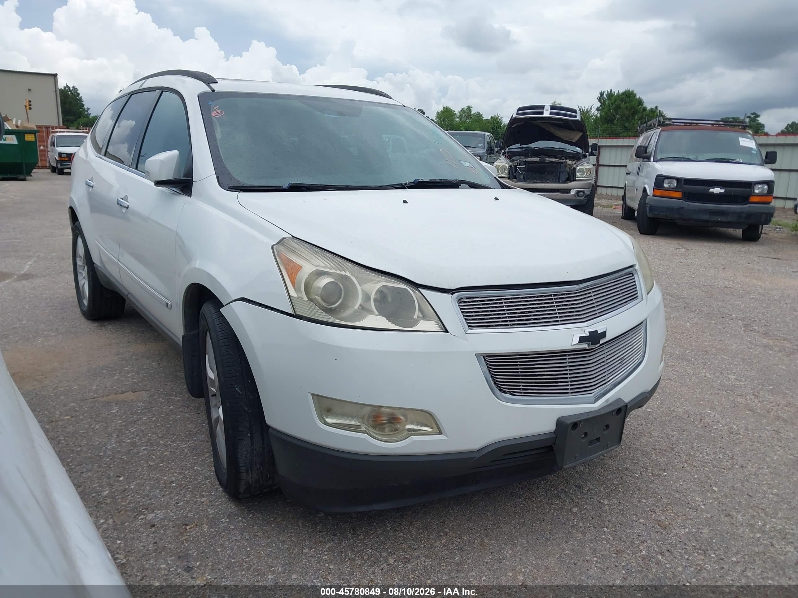 2009 Chevrolet Traverse Ltz White vin: 1GNER33DX9S137080