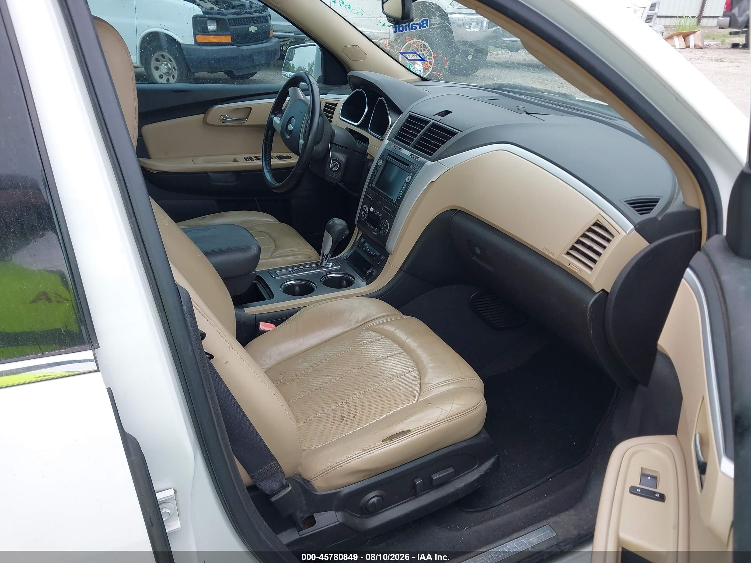 2009 Chevrolet Traverse Ltz White vin: 1GNER33DX9S137080