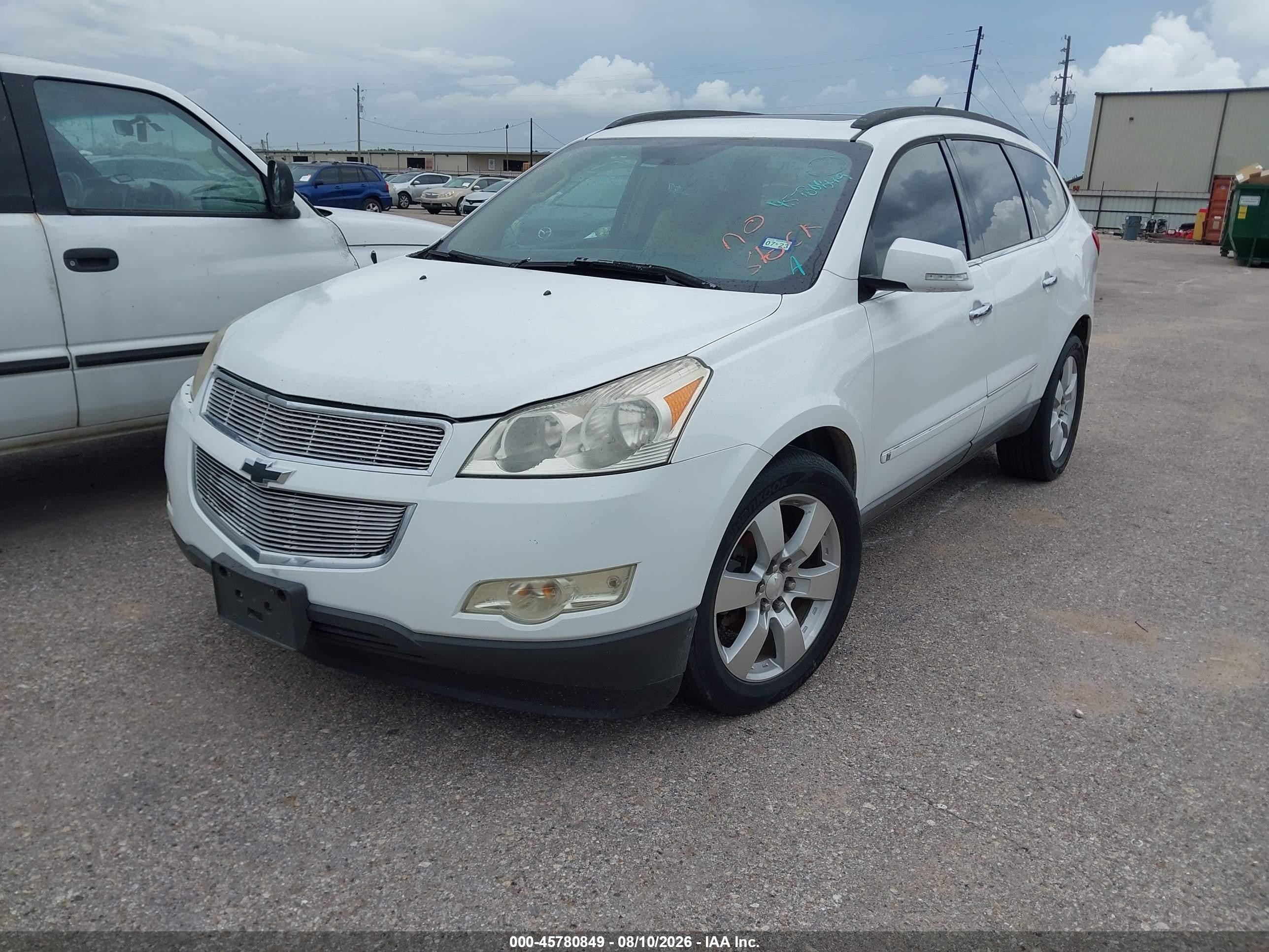 2009 Chevrolet Traverse Ltz White vin: 1GNER33DX9S137080