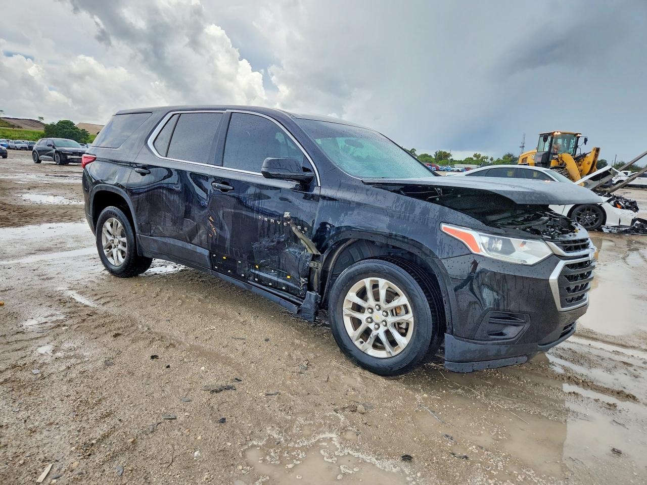 2019 Chevrolet Traverse Ls Black vin: 1GNERFKW8KJ269643